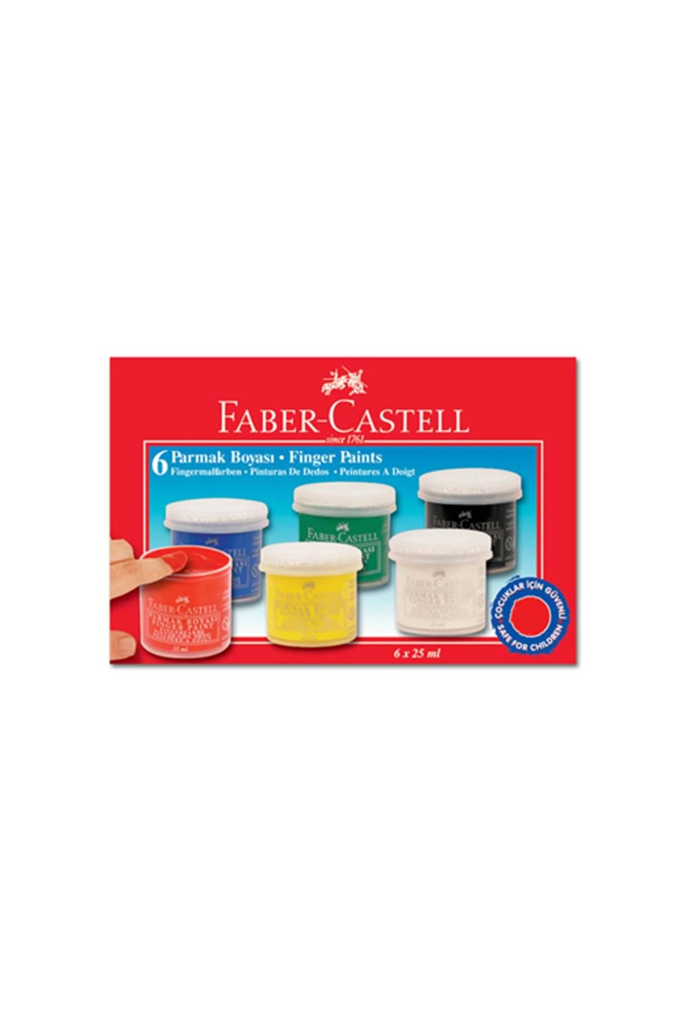 Faber Castell Parmak Boyası 6 lı 6x25 ml