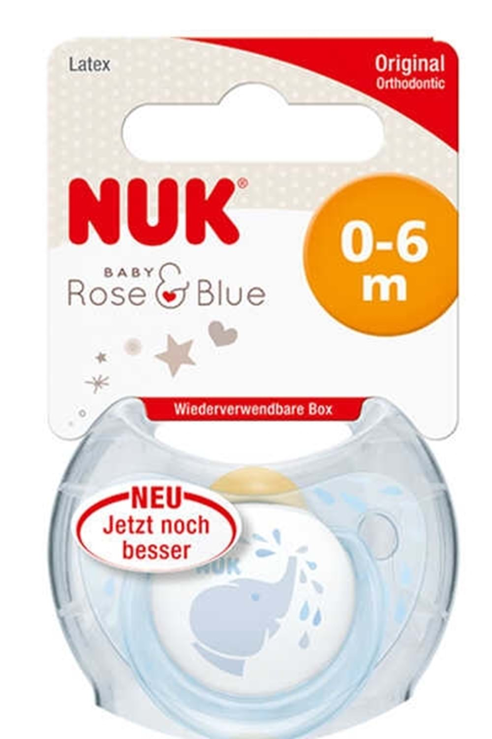 Nuk Blue Kauçuk Emzik Kutulu No:1 0-6 ay