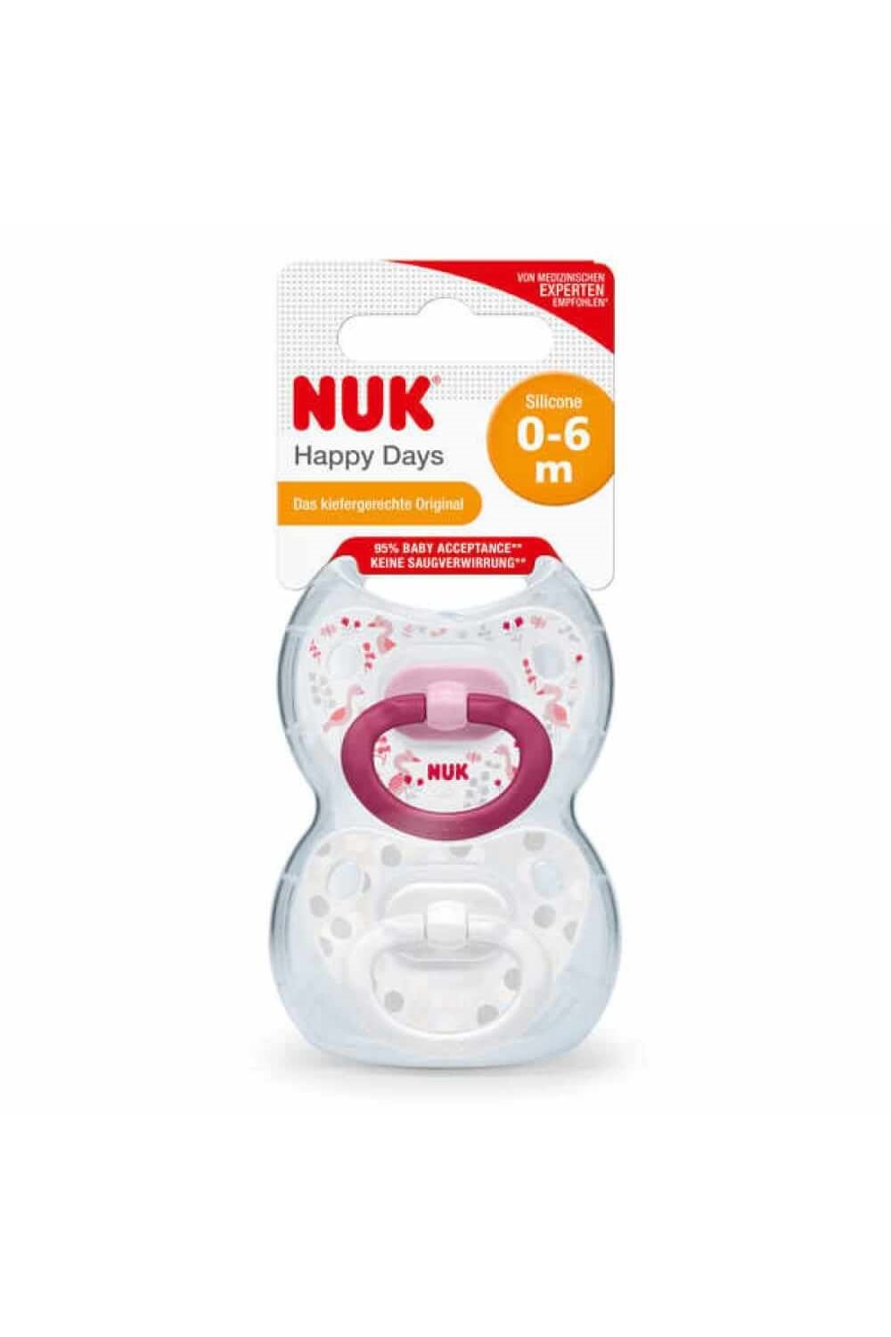 Nuk Happy Days Silikon İkili Emzik Kutulu No:1 0-6 ay