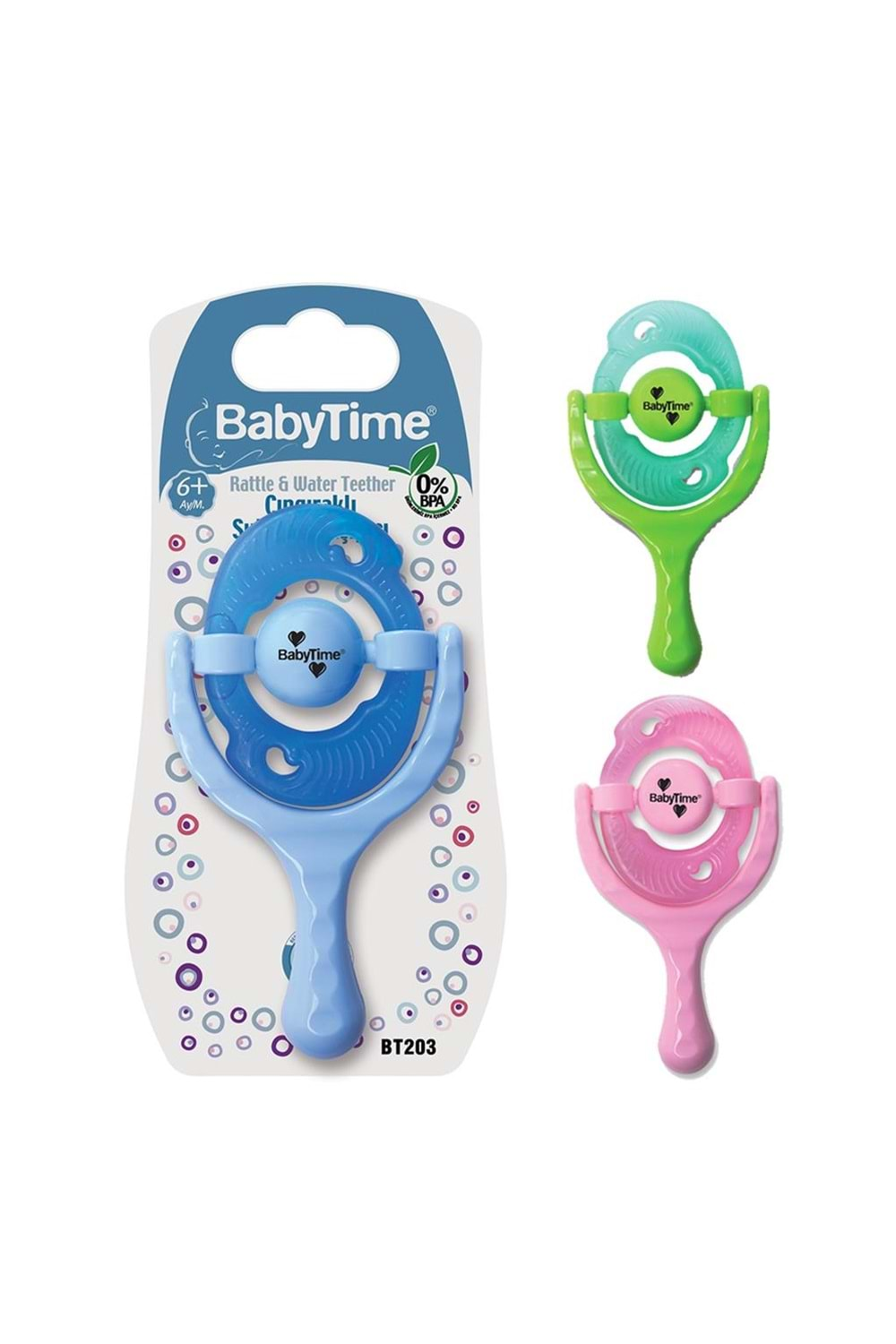 Baby Time Çıngıraklı Sulu Diş Kaşıyıcı BT203