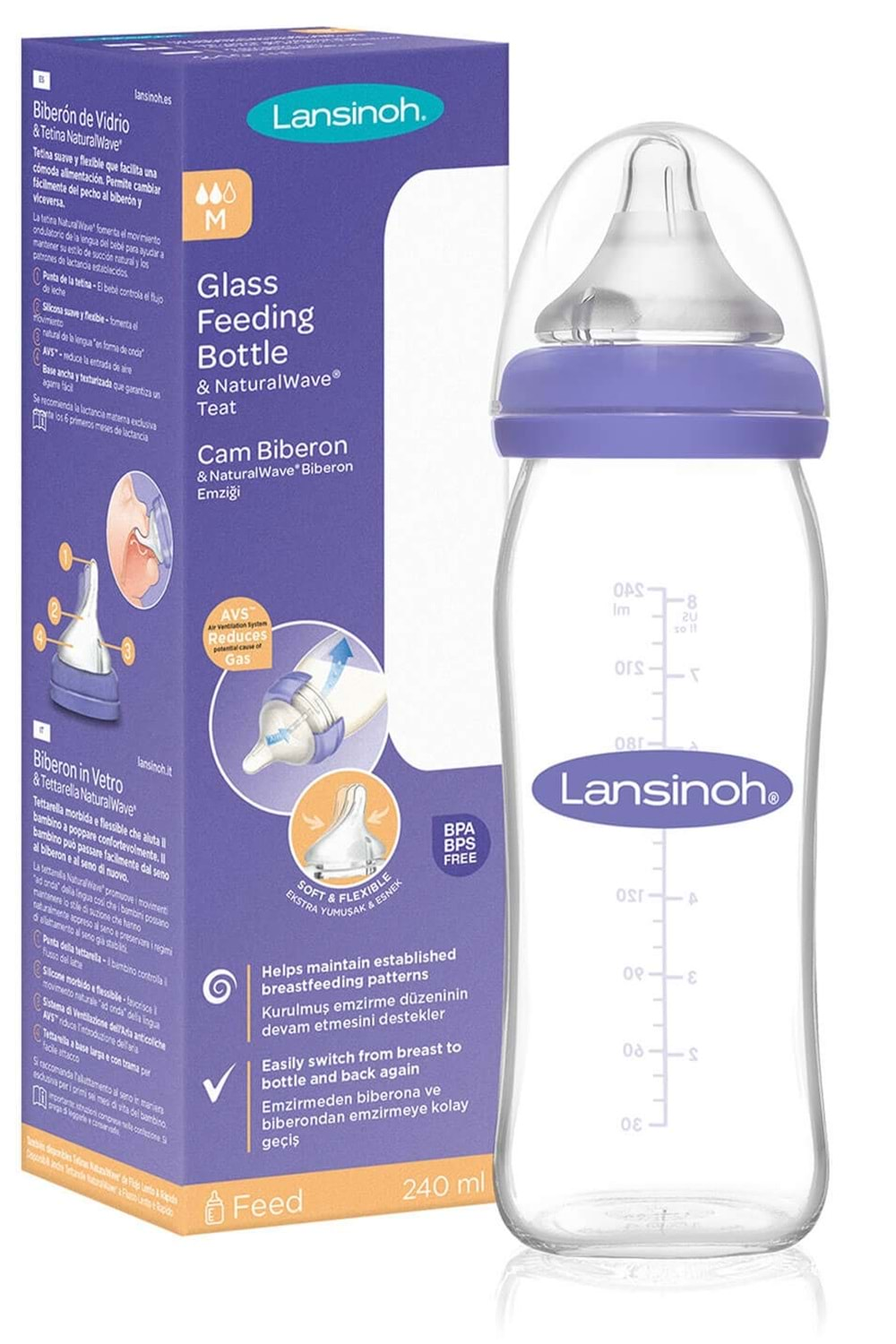 Lansinoh Cam Biberon 240 ml