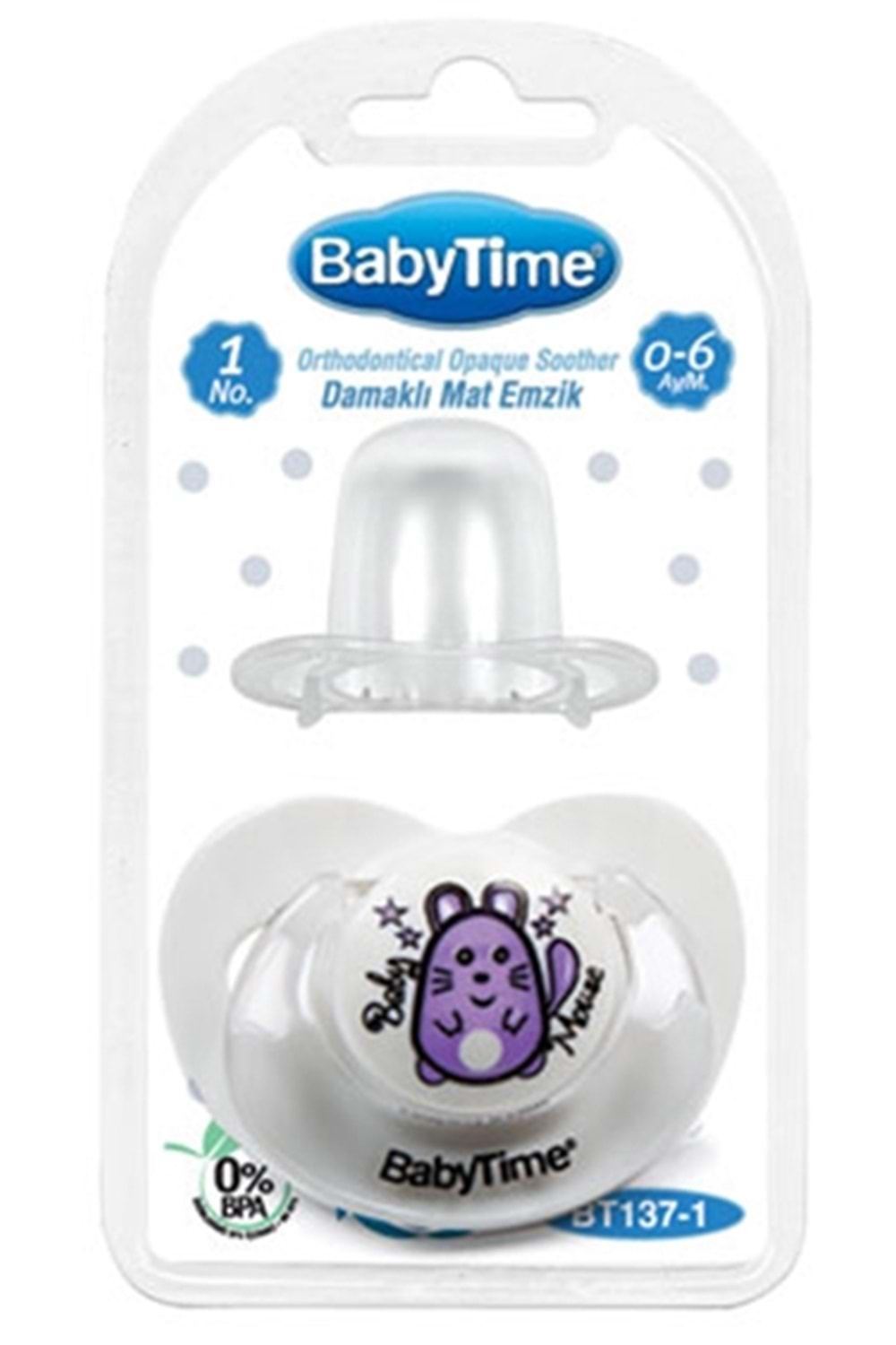 Baby Time Damaklı Mat Gövdeli Emzikler 0-6 ay BT137