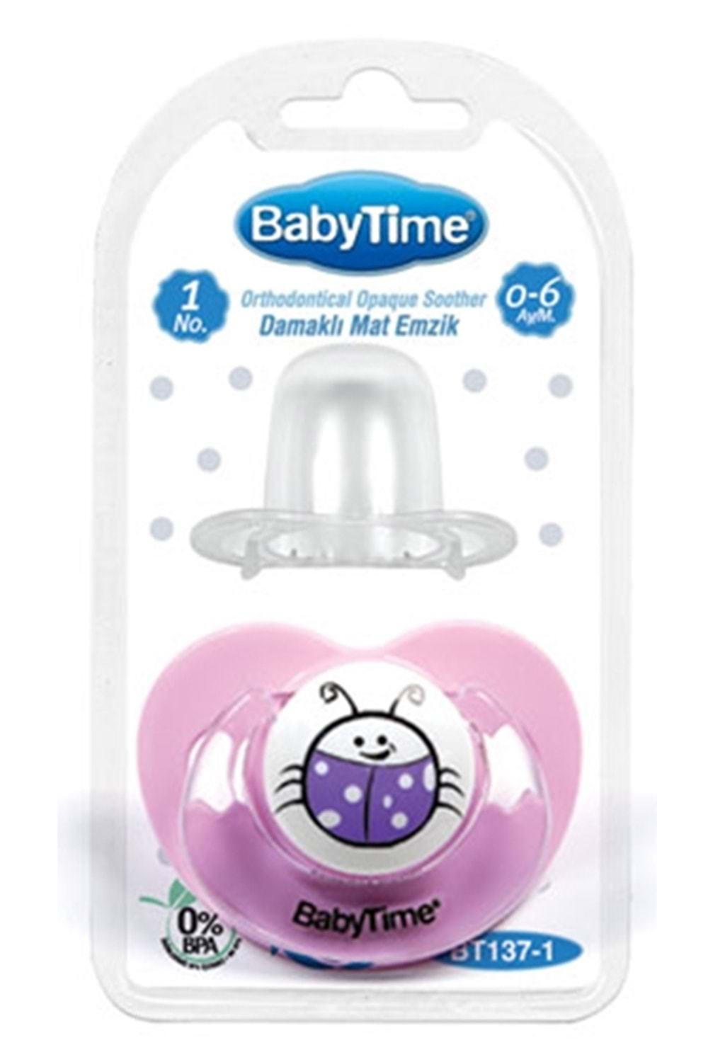 Baby Time Damaklı Mat Gövdeli Emzikler 0-6 ay BT137