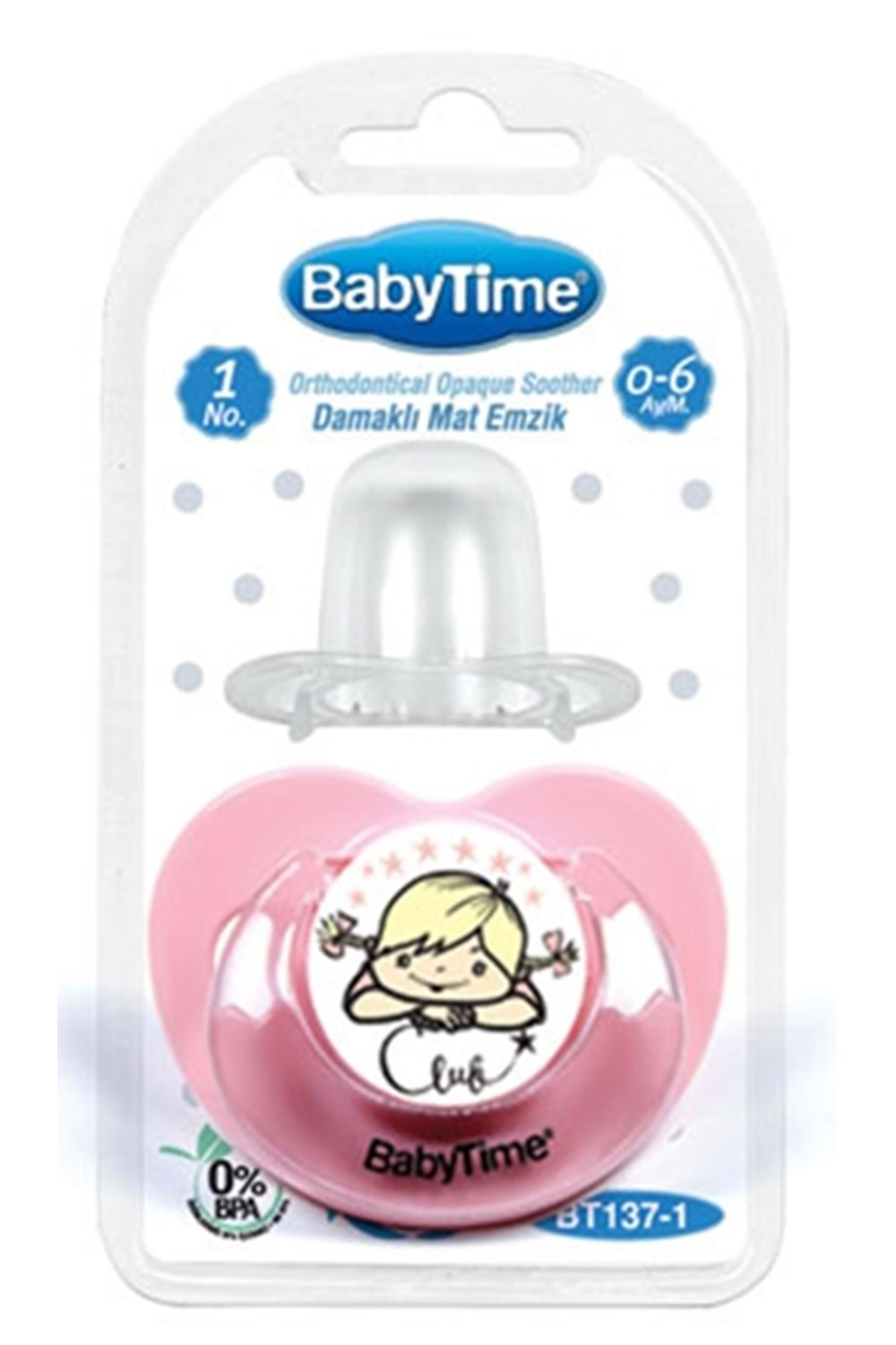 Baby Time Damaklı Mat Gövdeli Emzikler 0-6 ay BT137