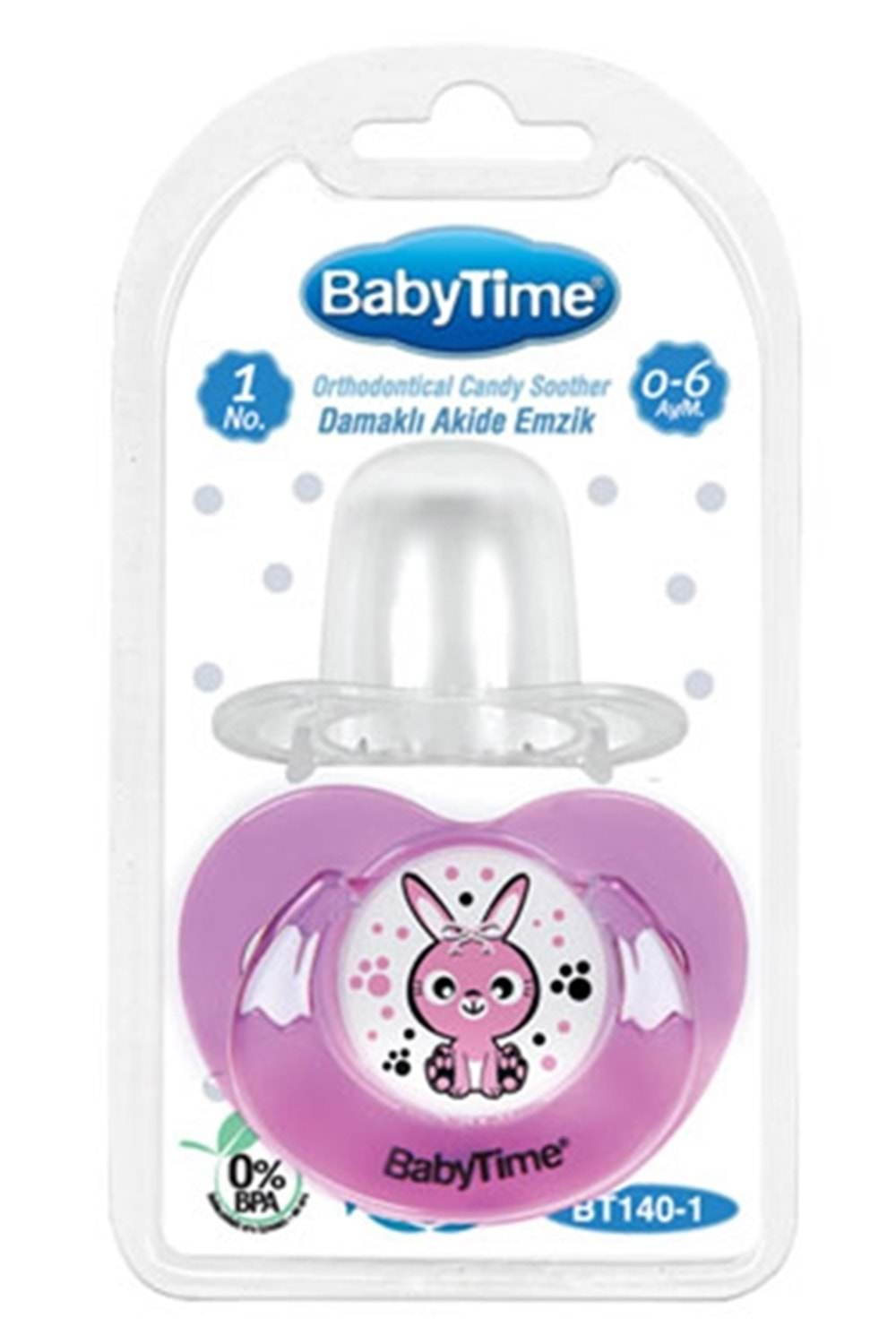 Baby Time Damaklı Akide Gövdeli Emzik 0-6 ay BT140