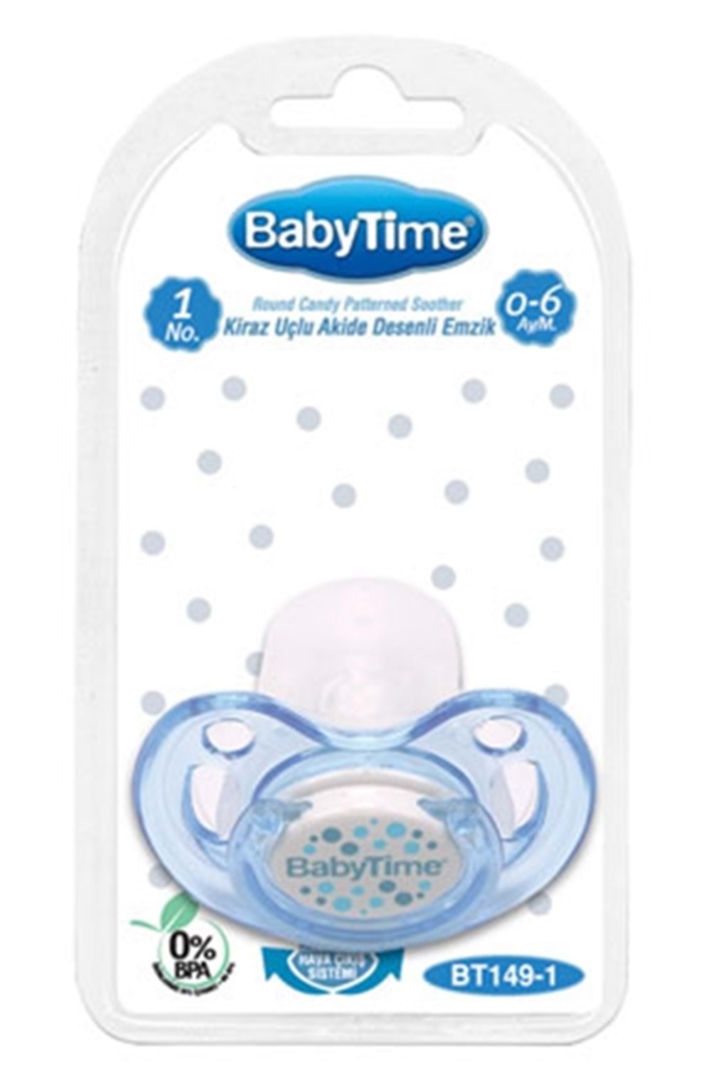 Baby Time Kiraz Uçlu Akide Gövdeli Emzik 18 ay+ BT151