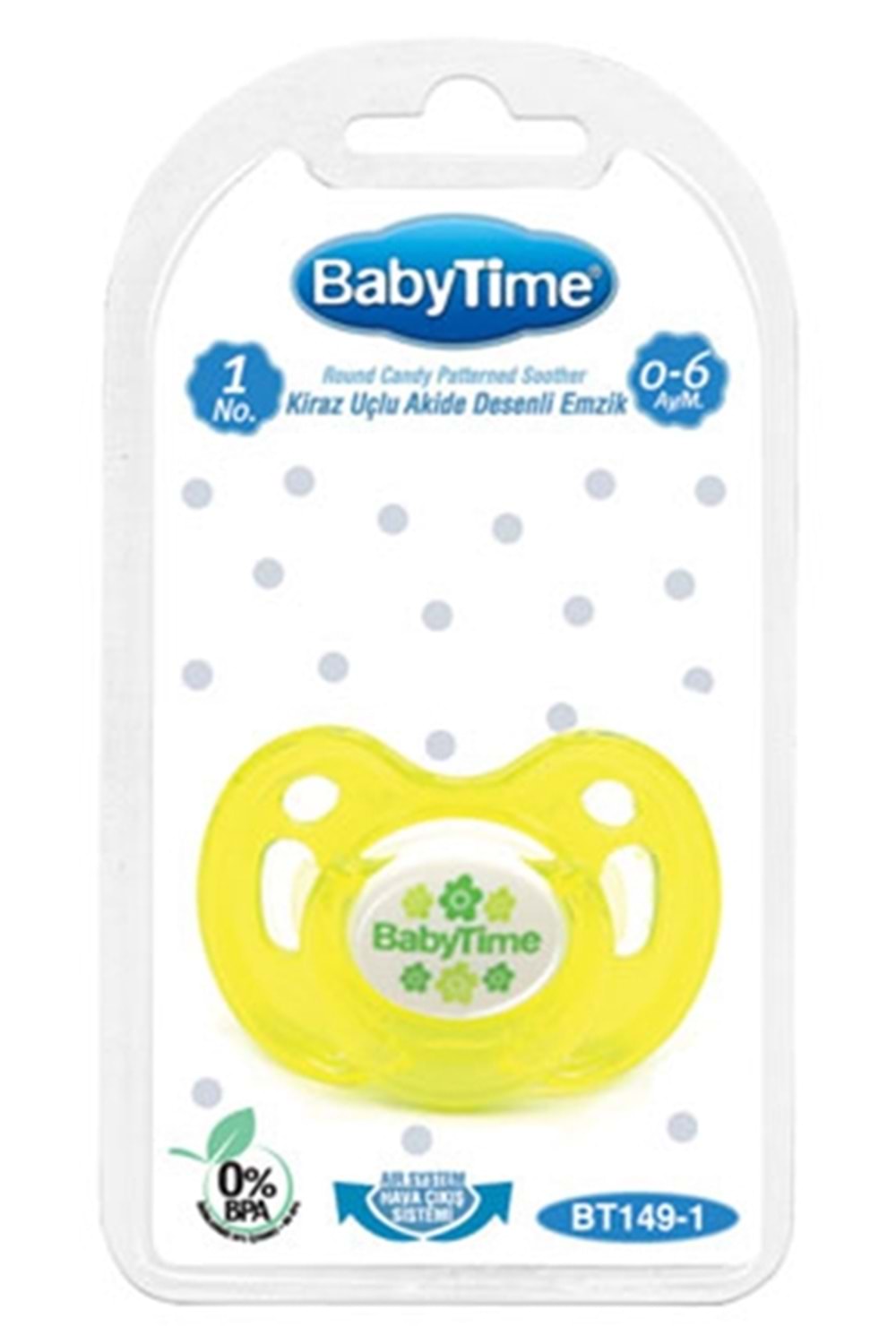 Baby Time Kiraz Uçlu Akide Gövdeli Emzik 18 ay+ BT151
