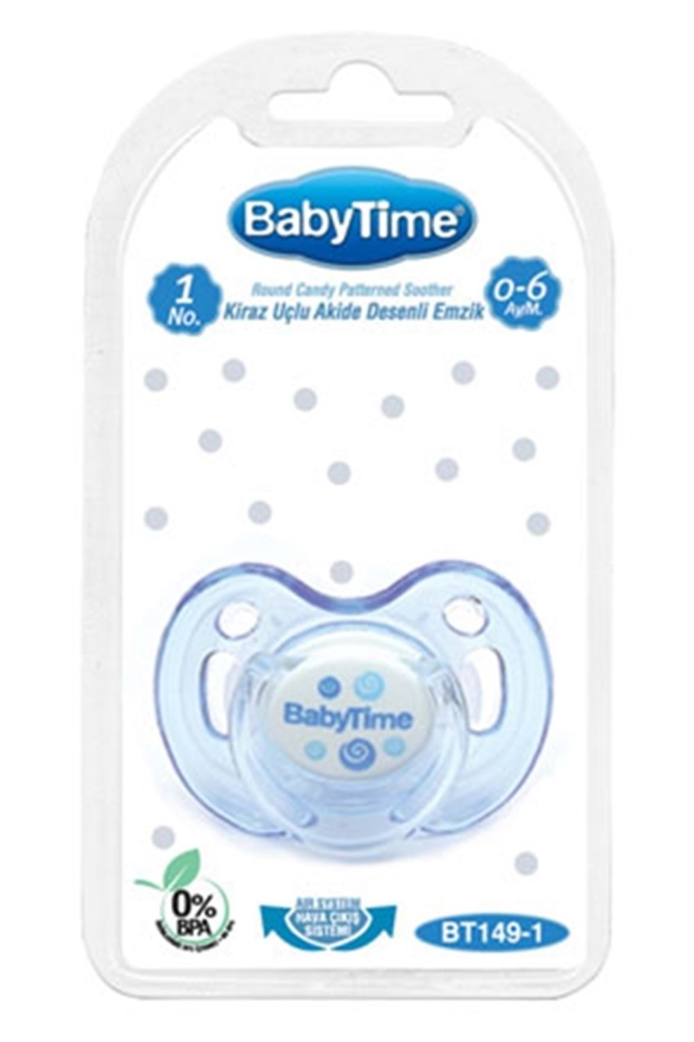 Baby Time Kiraz Uçlu Akide Gövdeli Emzik 18 ay+ BT151