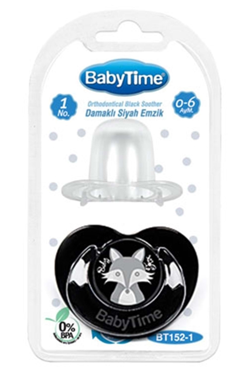 Baby Time Damaklı Siyah Gövdeli Emzik 18 ay+ BT154