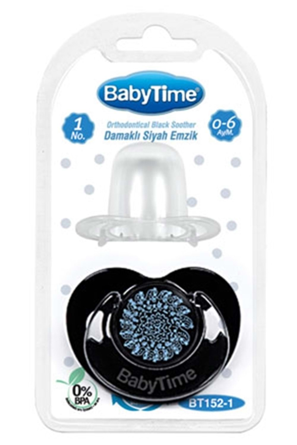 Baby Time Damaklı Siyah Gövdeli Emzik 18 ay+ BT154