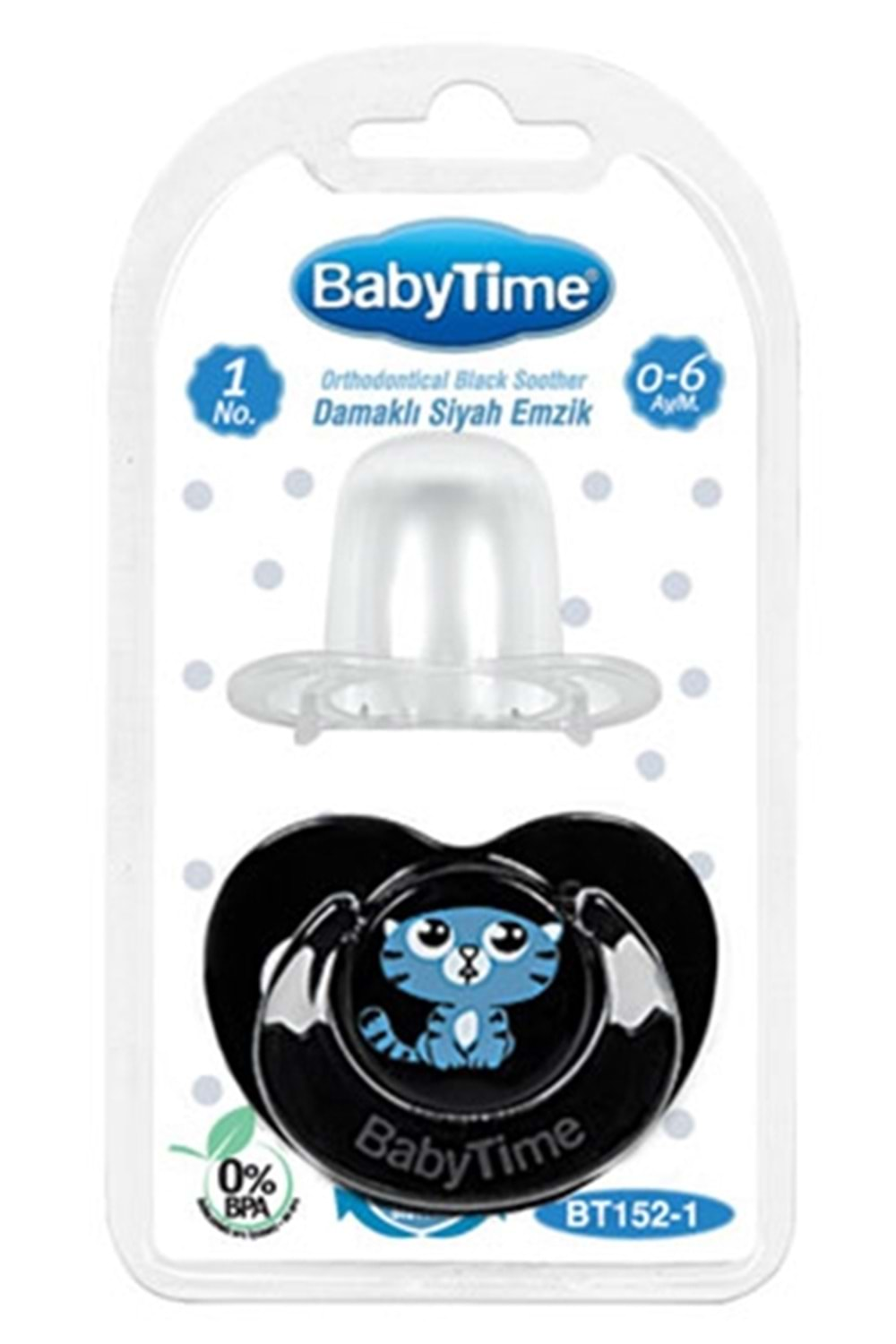 Baby Time Damaklı Siyah Gövdeli Emzik 18 ay+ BT154