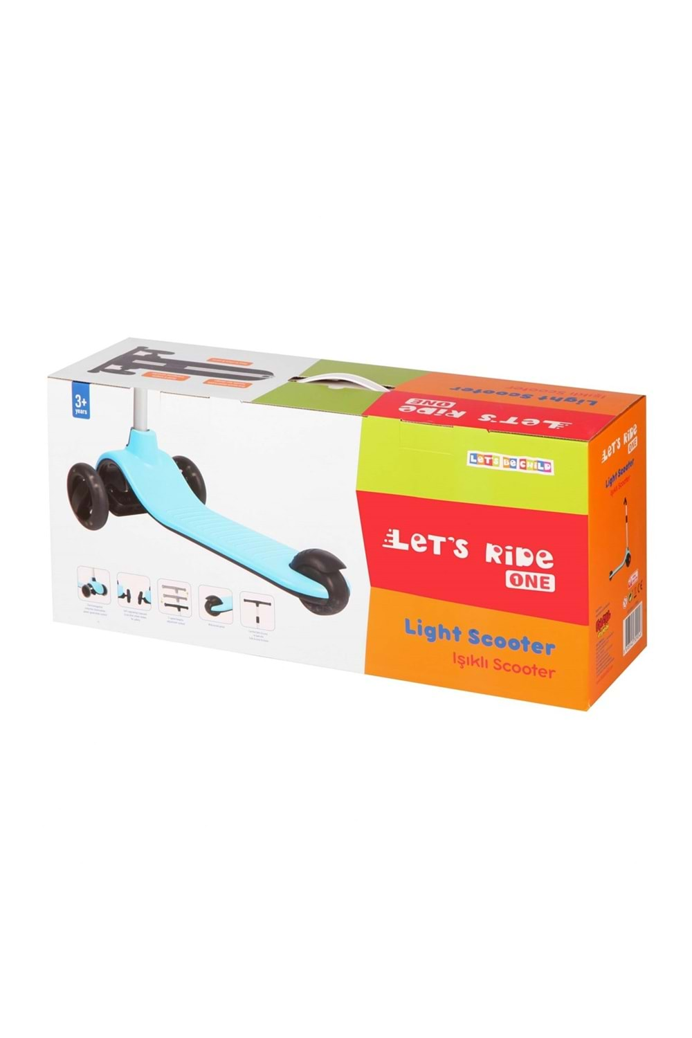 Let s Be Child Çocuk Scooter Işıklı Teker Mavi 3 Yaş+ LC30904