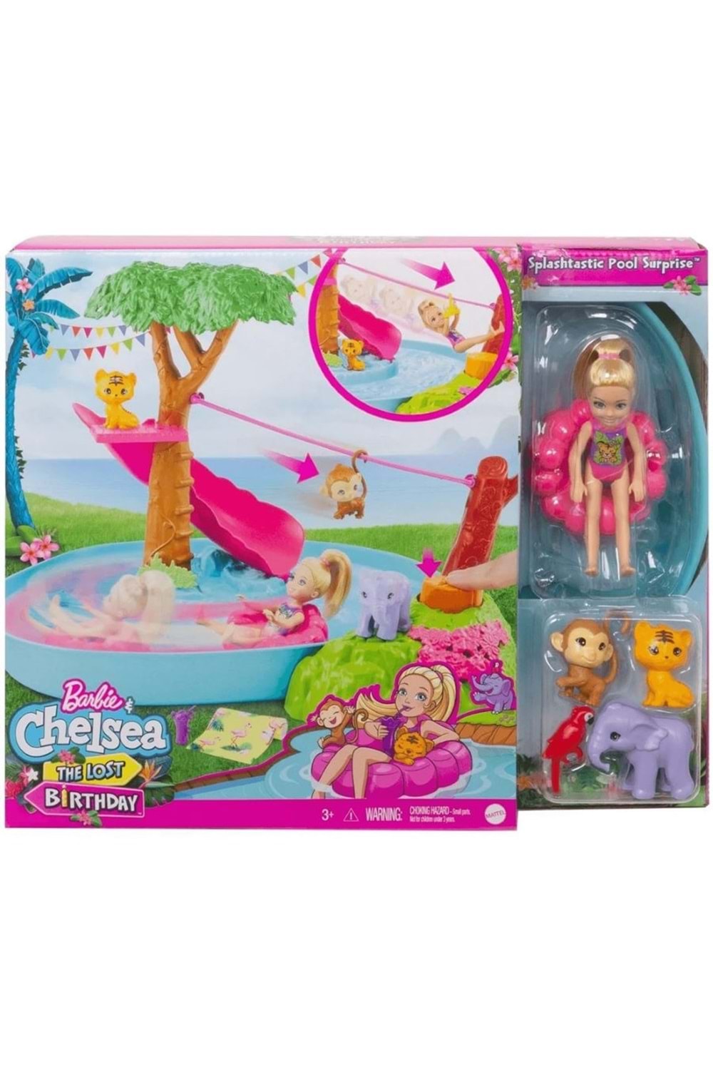 Barbie ve Chelsea Kayıp Doğum Günü Havuz Partisi Oyun Seti GTM85