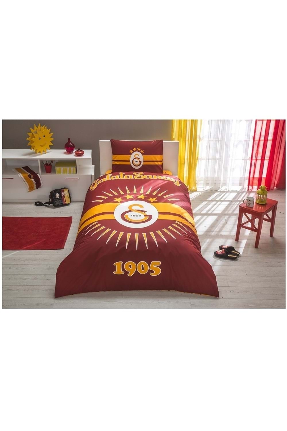 Taç Galatasaray Tek Kişilik Nevresim Takımı Gece Parlayan