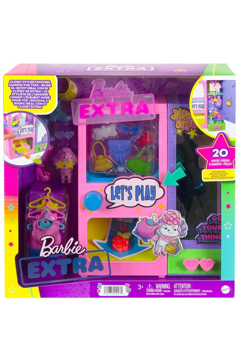 Barbie Extra Kıyafet Otomatı Oyun Seti HFG75