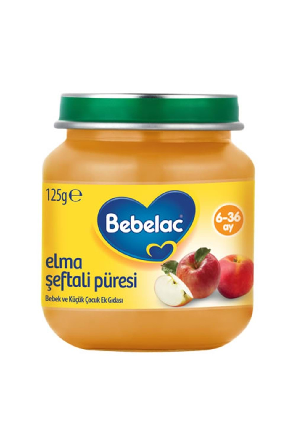 Bebelac Elma Şeftali Püresi Kavanoz 6+ Ay 125 gr