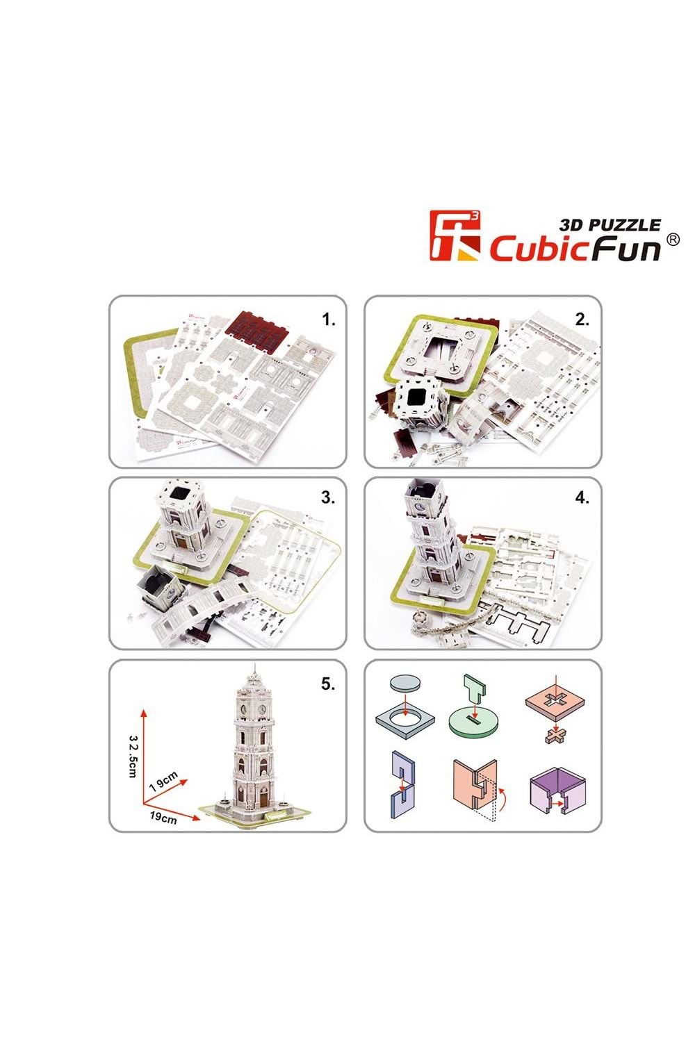 Cubic Fun 3D Puzzle Dolmabahçe Saat Kulesi