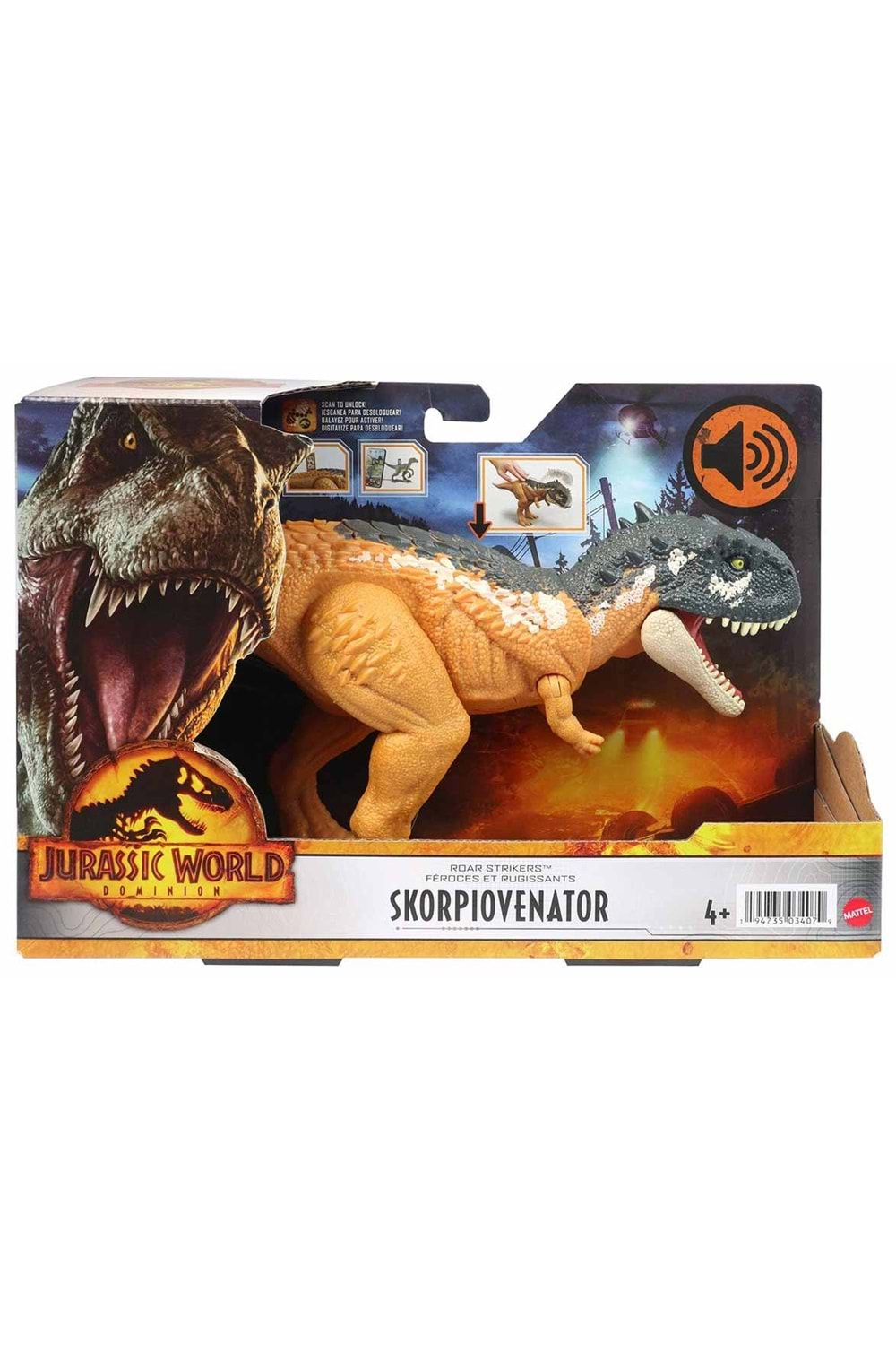 Jurassic World Dominion Kükreyen Vahşi Dinozor Skorpiovenator HDX37