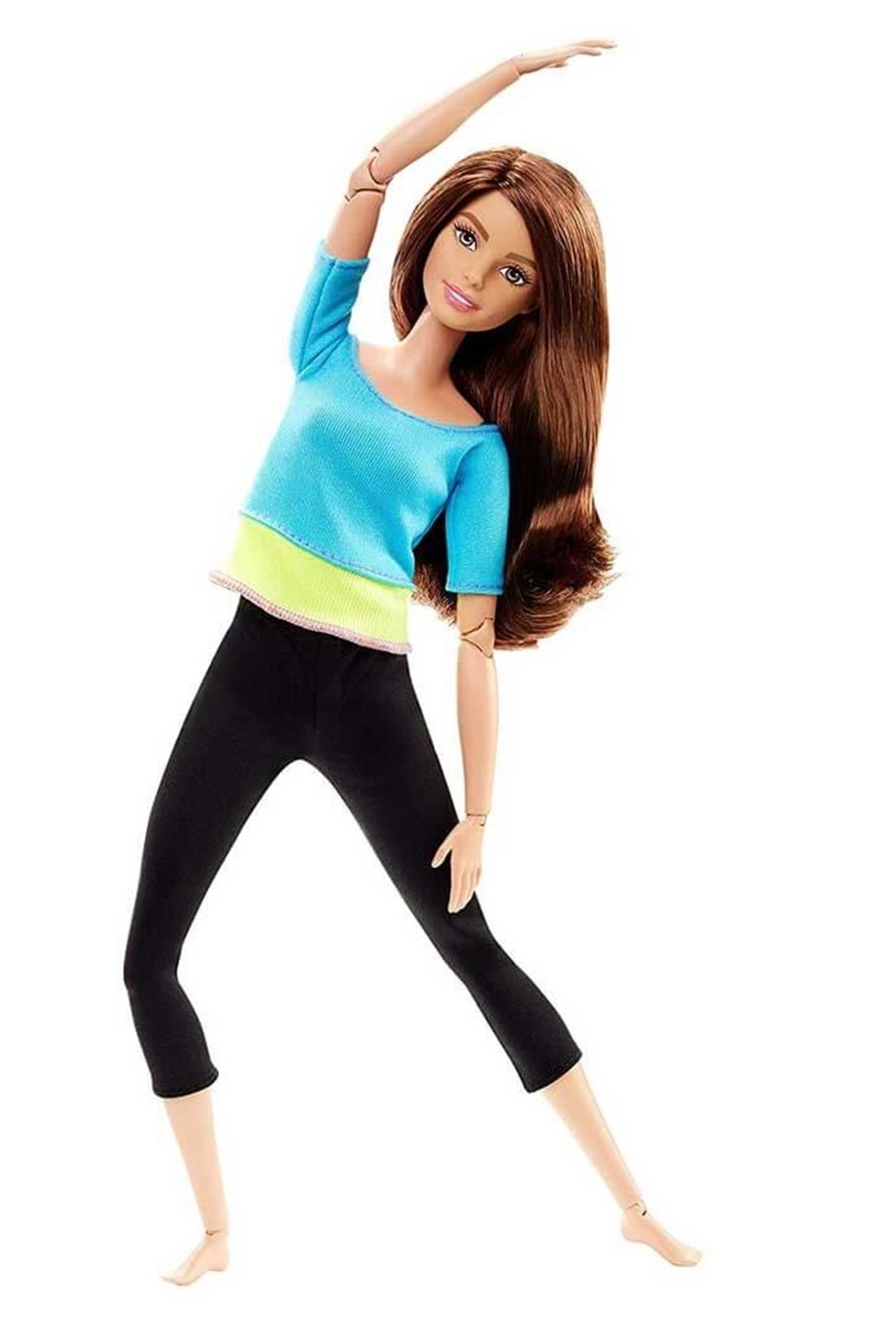 Barbie Sonsuz Hareket Bebeği Kumral Siyah Taytlı DJY08