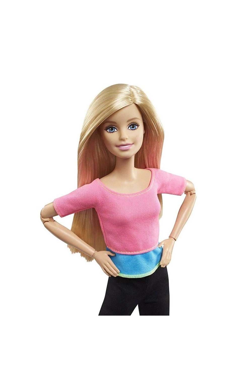 Barbie Sonsuz Hareket Bebeği Sarışın Siyah Taytlı DHL82