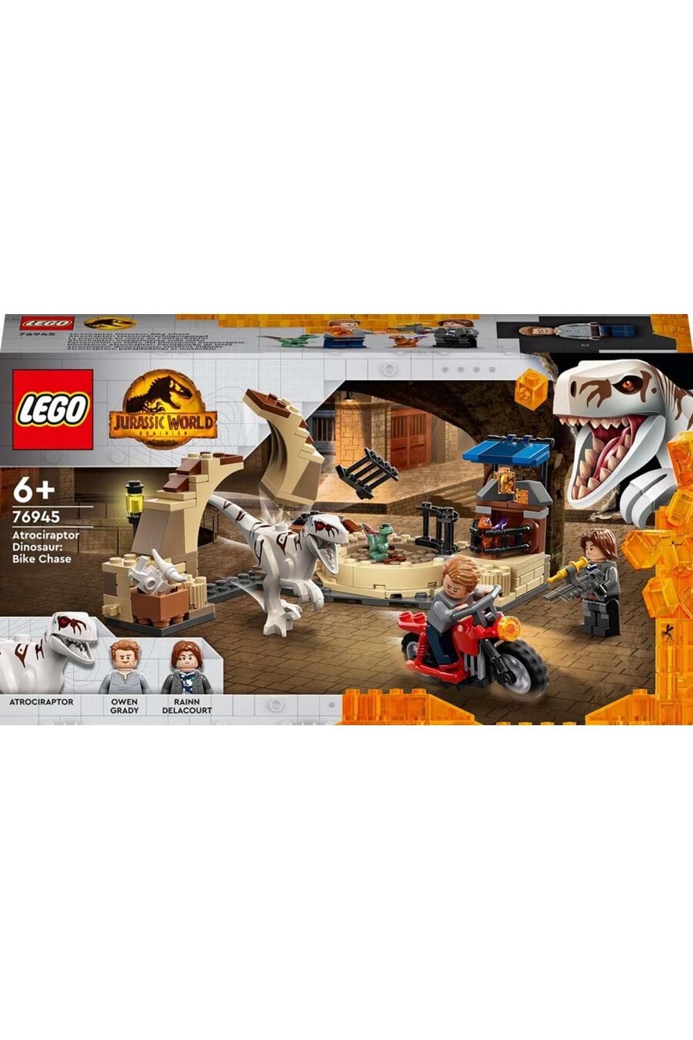 Lego Jurassic World Atrociraptor Dinozor Motosiklet Takibi 76945