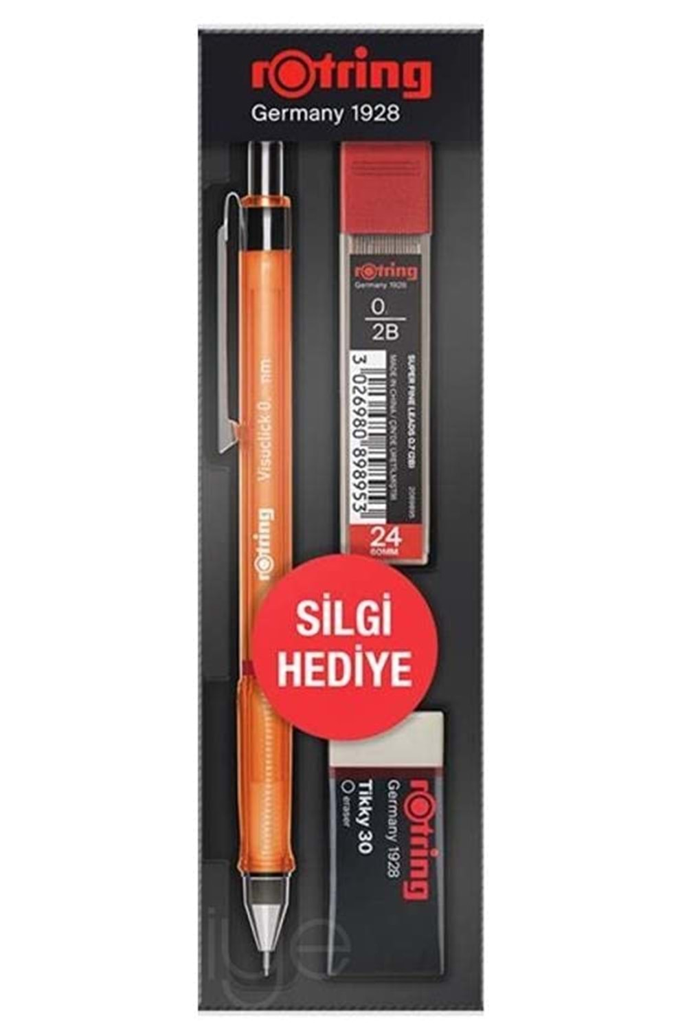 Rotring Visuclick Kalem+Min+Silgi 0.5 mm Turuncu