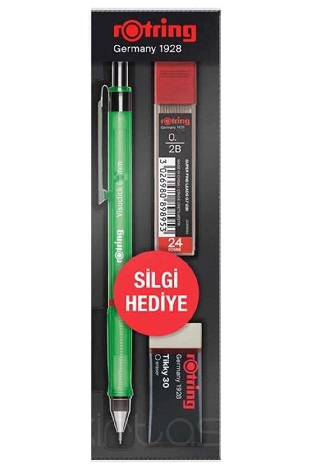 Rotring Visuclick Kalem+Min+Silgi 0.5 mm Yeşil