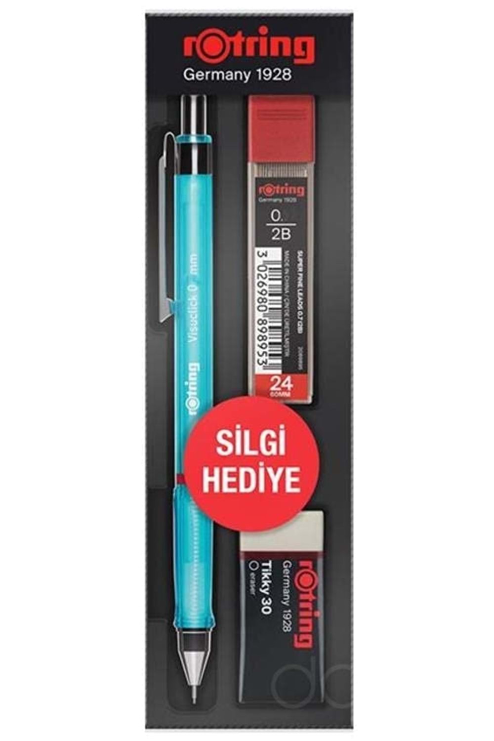 Rotring Visuclick Kalem+Min+Silgi 0.7 mm Mavi