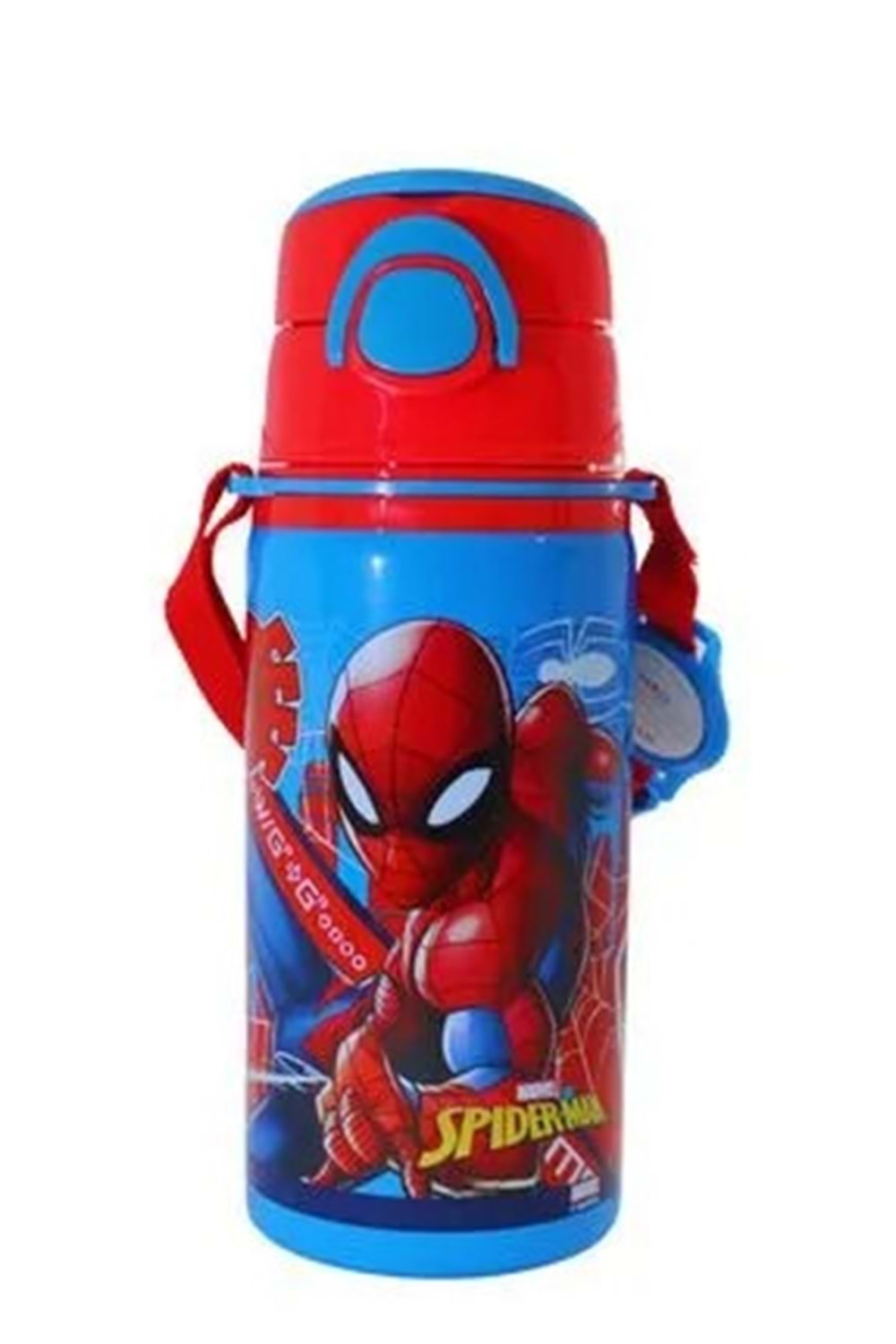 Spider Man Çelik Suluk Pipetli 500 ml