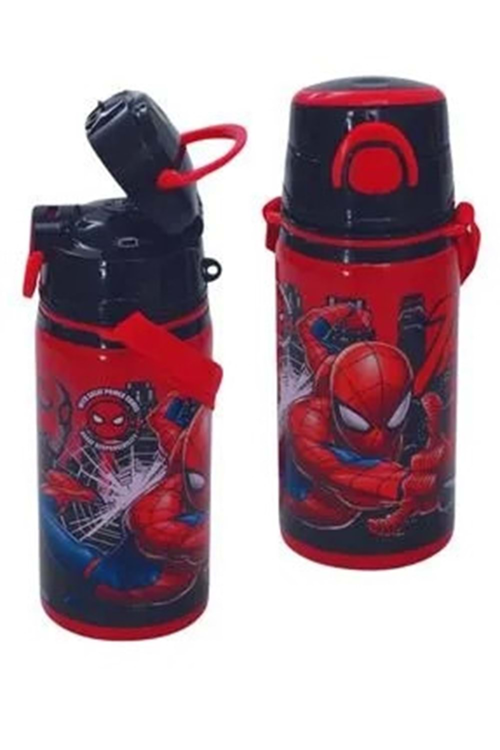 Spider Man Çelik Suluk Pipetli 500 ml