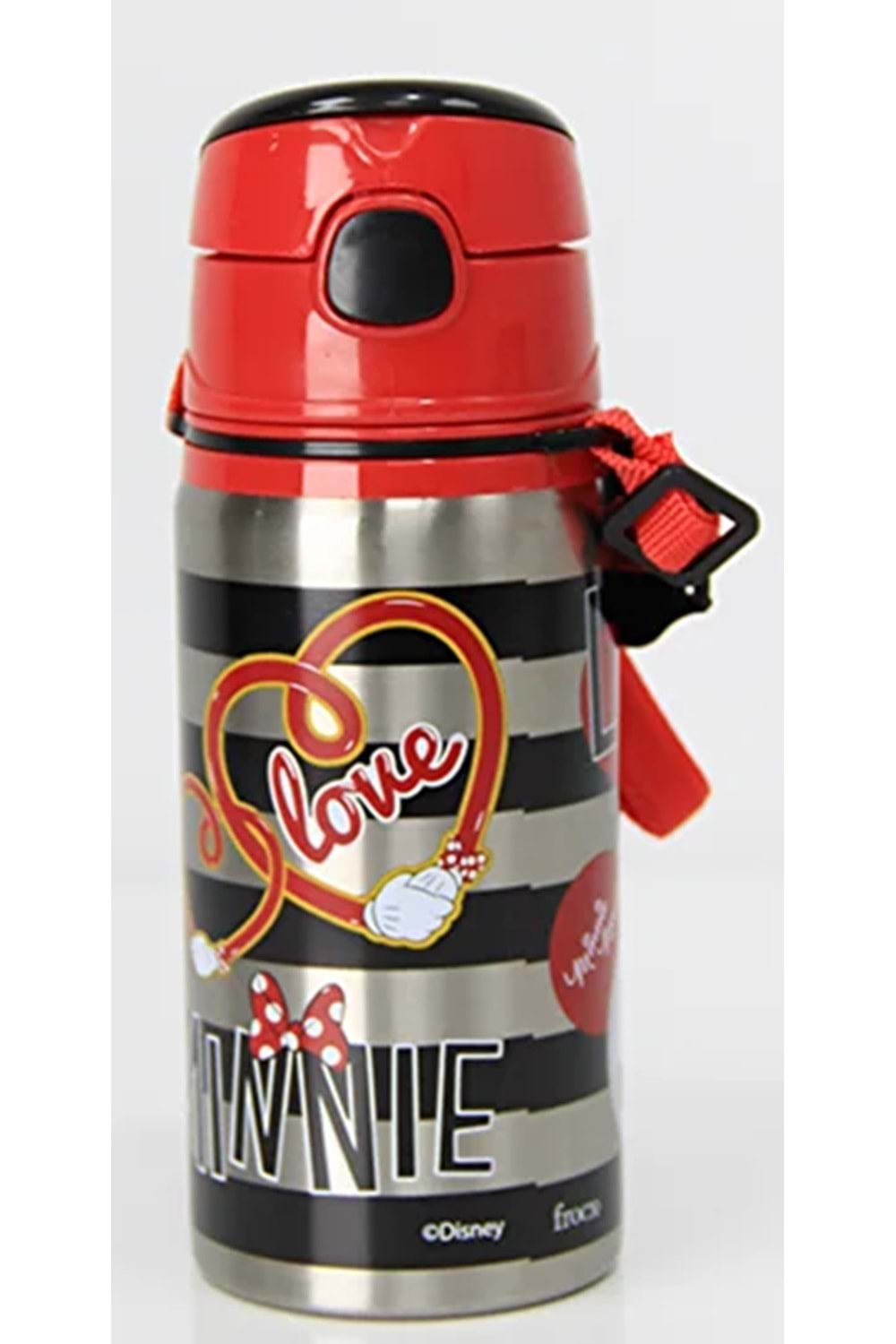 Minnie Mouse Çelik Suluk Pipetli 500 ml