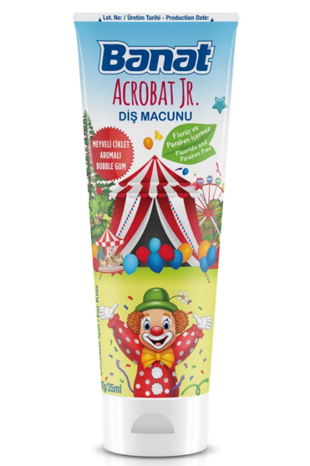 Banat Acrobat Jr Diş Macunu Meyveli Ciklet Aromalı 3 Yaş+