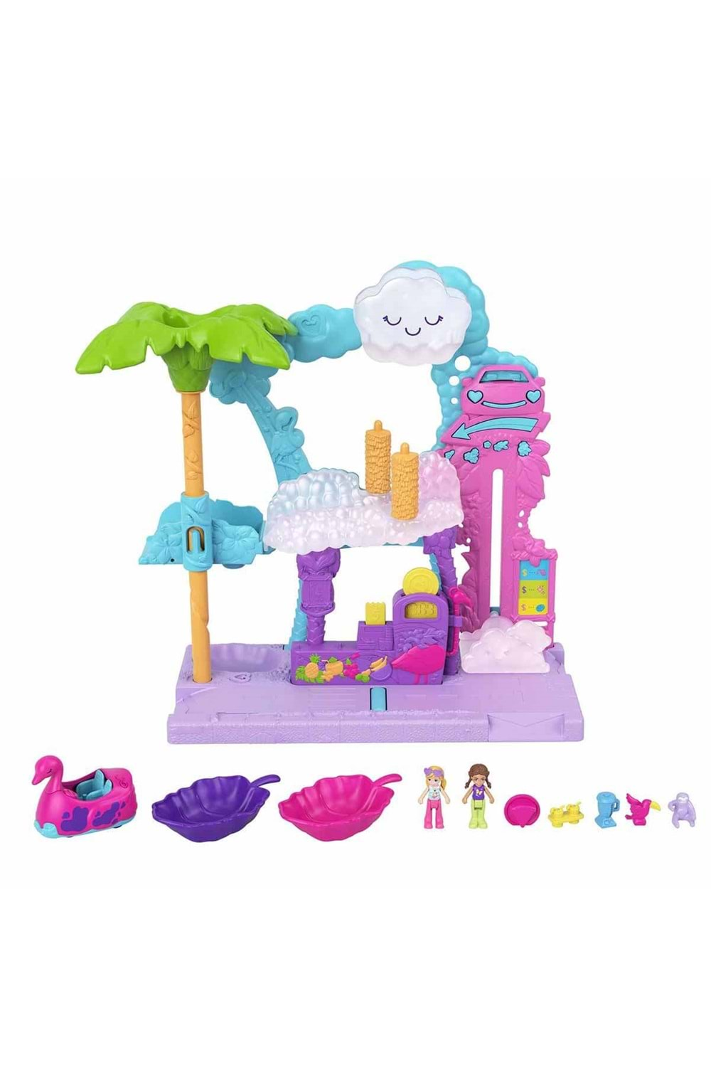 Polly Pocket Flamingo Araba Su Eğlencesi Seti HHJ05