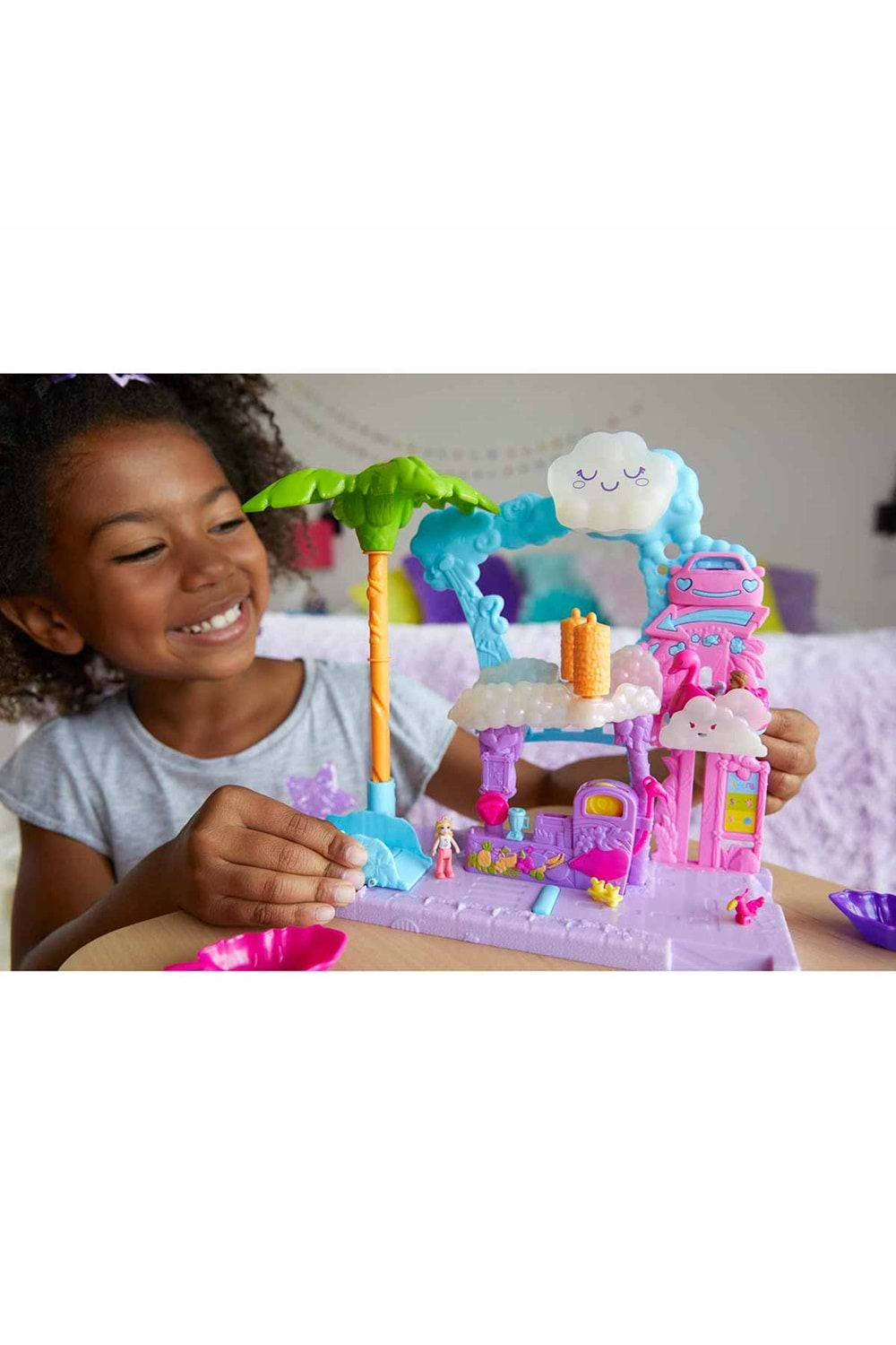 Polly Pocket Flamingo Araba Su Eğlencesi Seti HHJ05