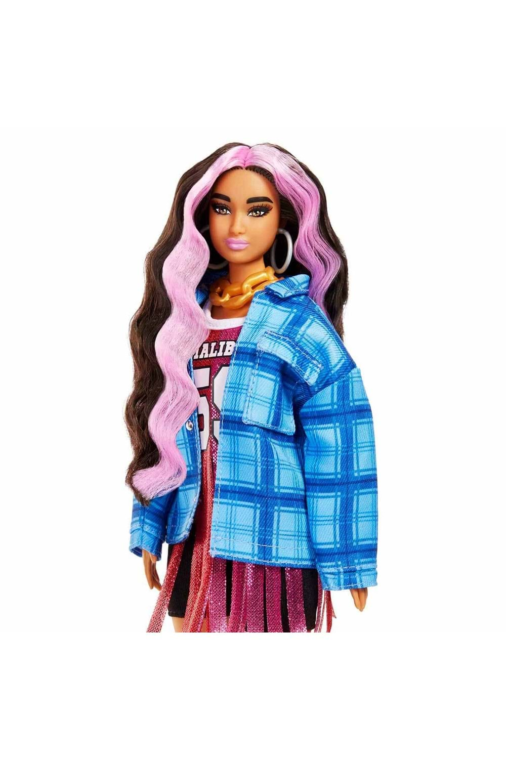 Barbie Extra Ekose Ceketli Bebek HDJ46