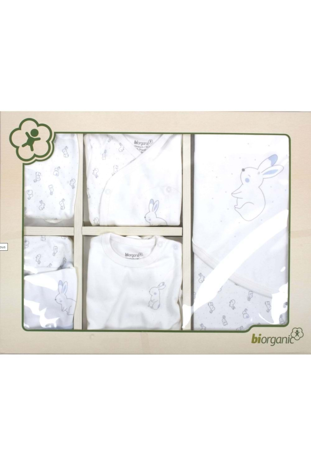 Bi Baby Organik Hastane Çıkışı 10 Parça Rabbit Mavi 63128