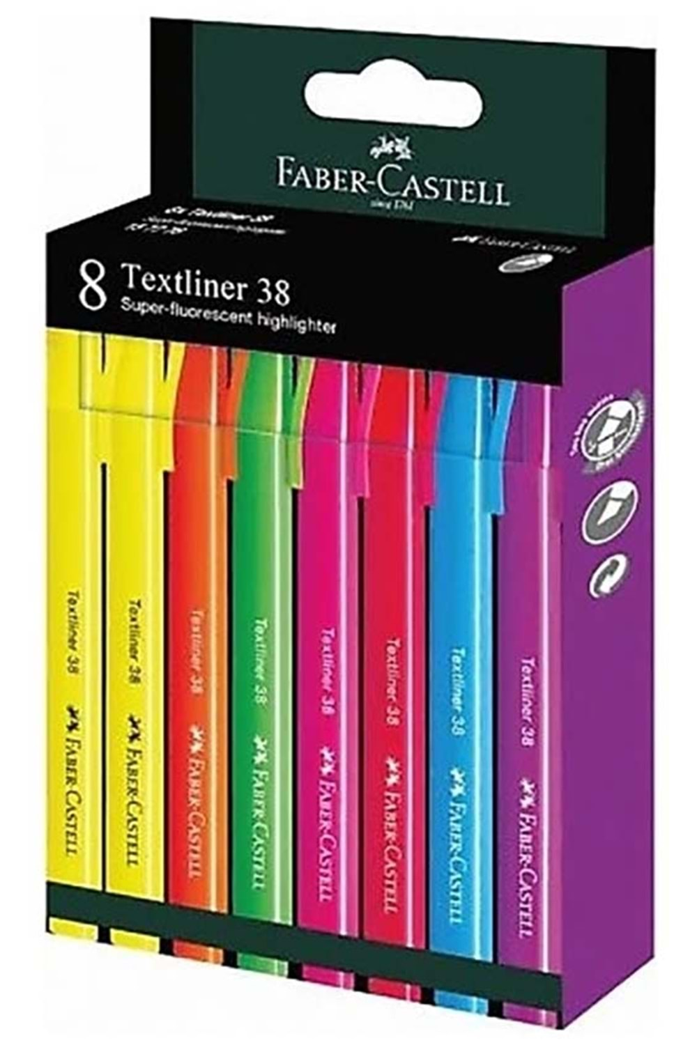 Faber Castell Fosforlu Kalem 38 Neon 8 li 157778