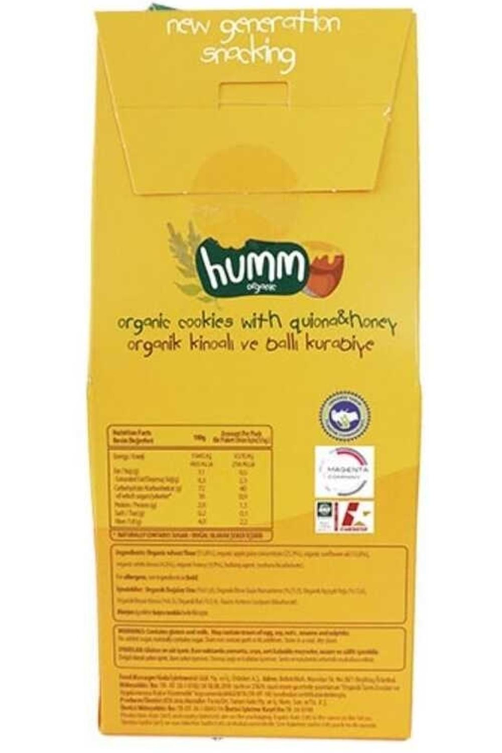 Humm Organik Kurabiye Ballı Kinoalı 55gr