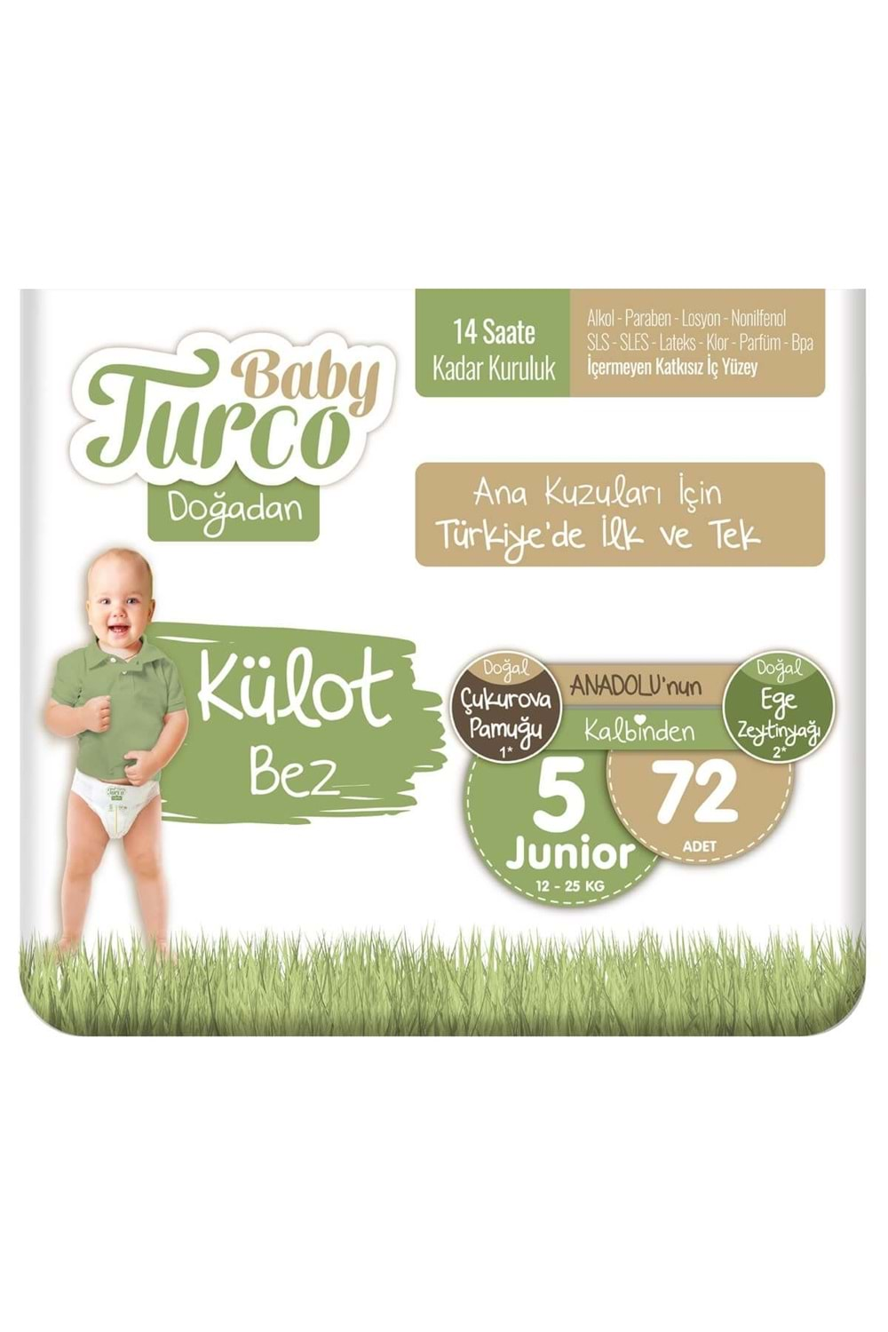 Baby Turco Doğadan Külot Bez Avantaj Paket 5 72 li 12-25 kg