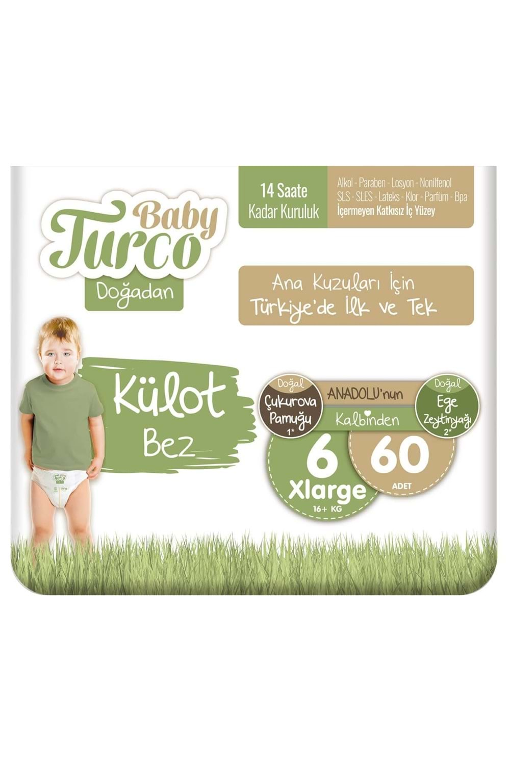 Baby Turco Doğadan Külot Bez Avantaj Paket 6 60 lı 16+ kg