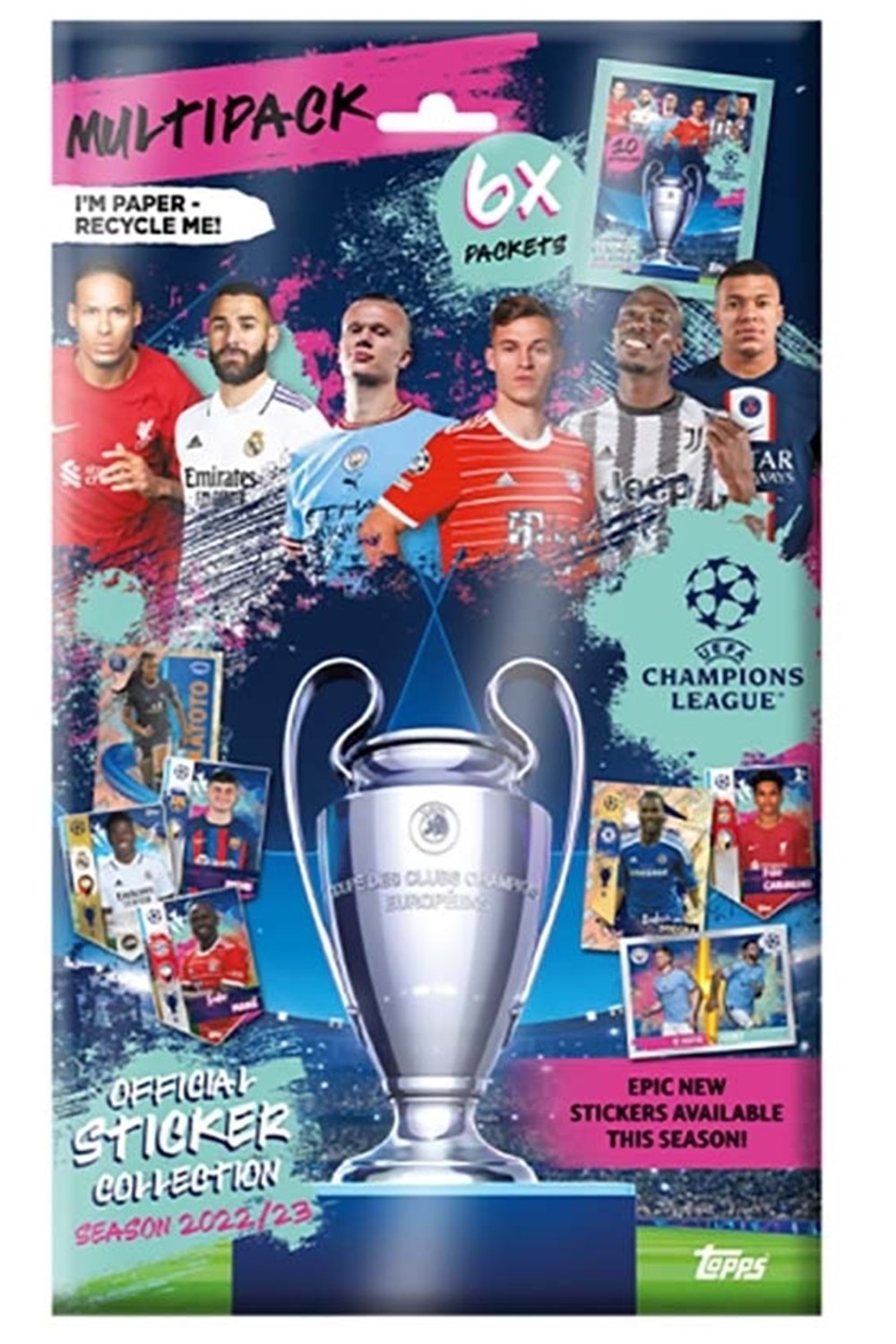 Topps UEFA Şampiyonlar Ligi 22-23 Sezonu Sticker Multi Paket