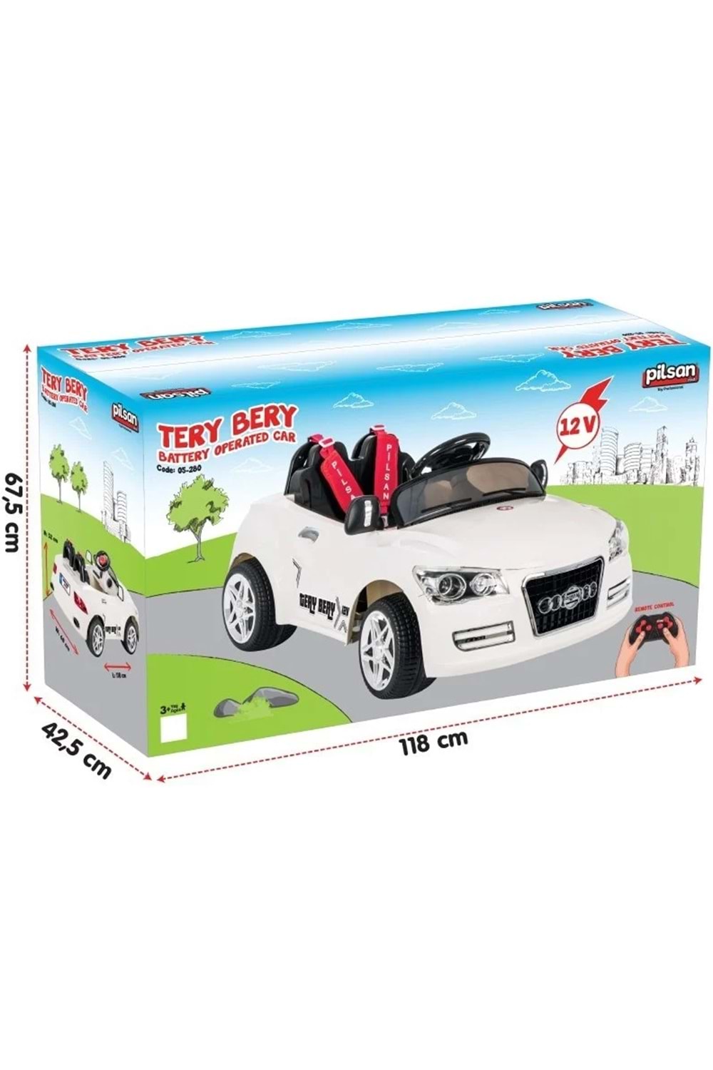 Pilsan Tery Bery 12 volt Uzaktan Kumandalı Akülü Araba 05 280