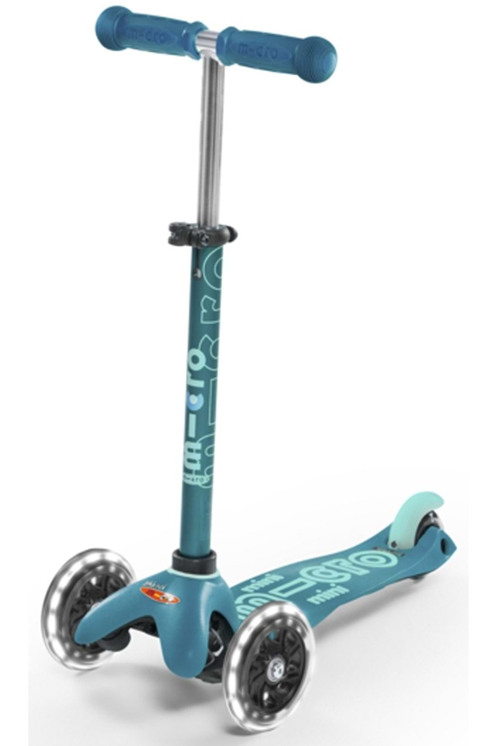 Micro Scooter Mini Deluxe Okyanus Mavisi Işıklı Teker MMD076