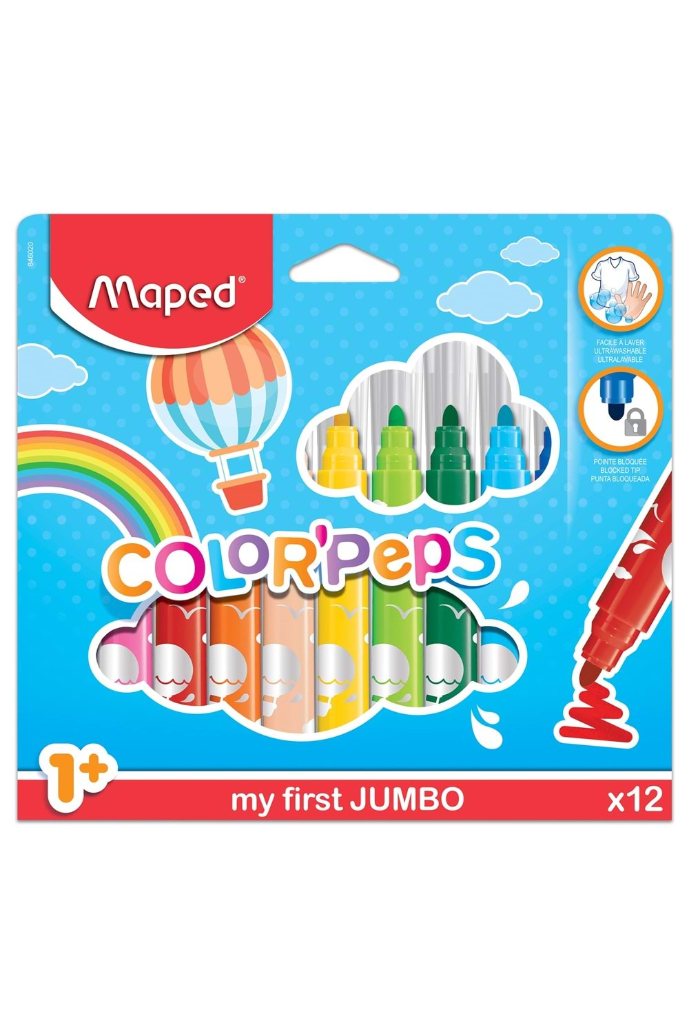 Maped ColorPeps Keçeli Kalem Jumbo Boy 1 yaş+ 846020