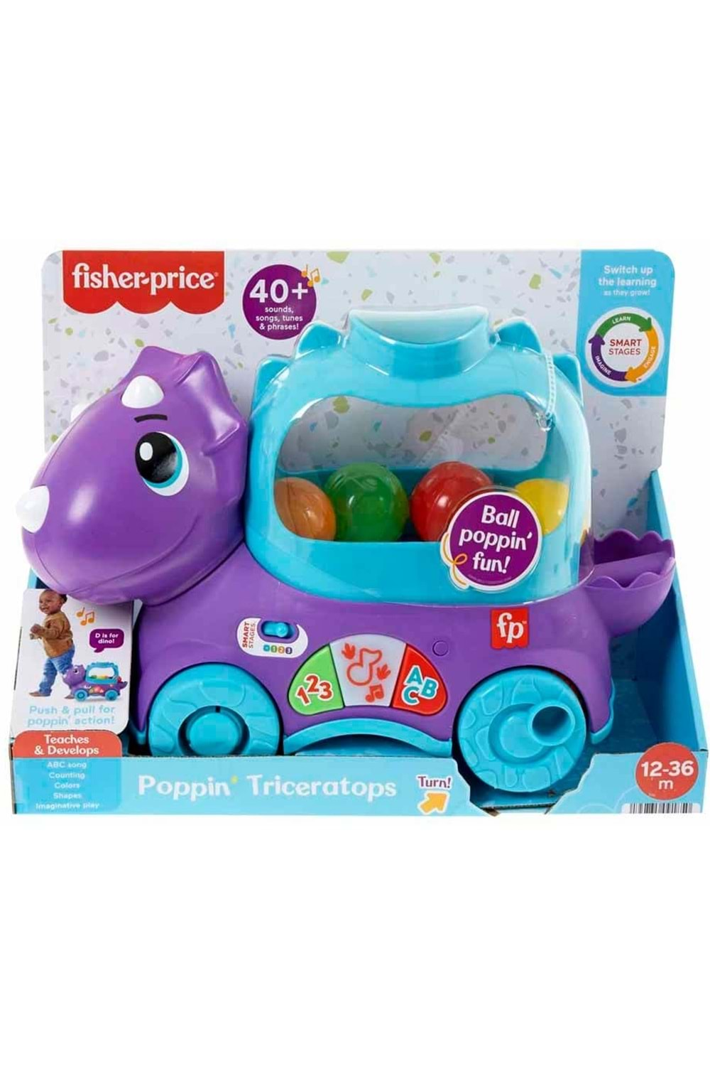 Fisher Price Sesli ve Işıklı Eğlenceli Dinozor HNR55