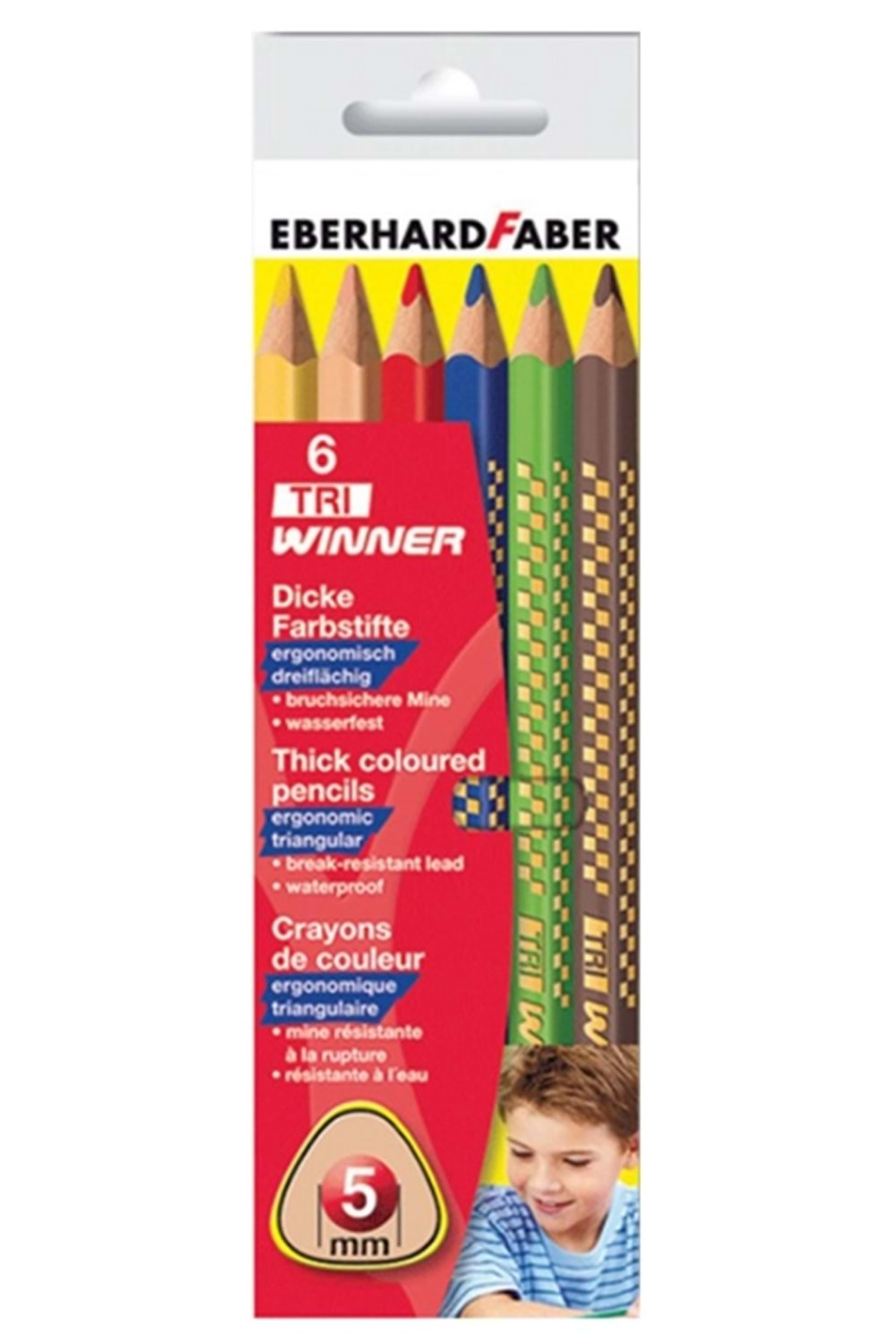 Eberhard Faber Tri Winner Jumbo Kuru Boya 6 lı 518406