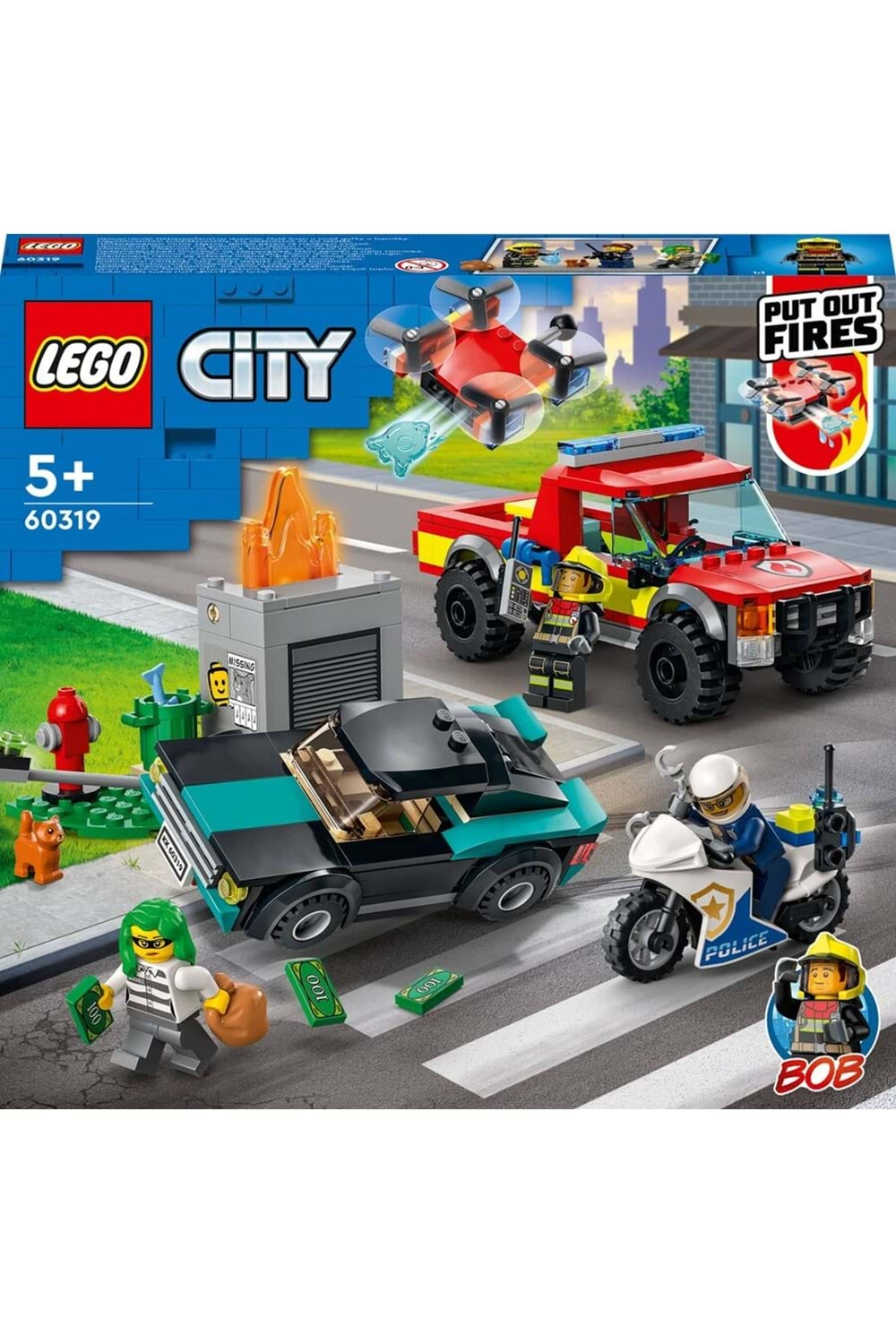 Lego City İtfaiye Kurtarma Operasyonu ve Polis Takibi 60319