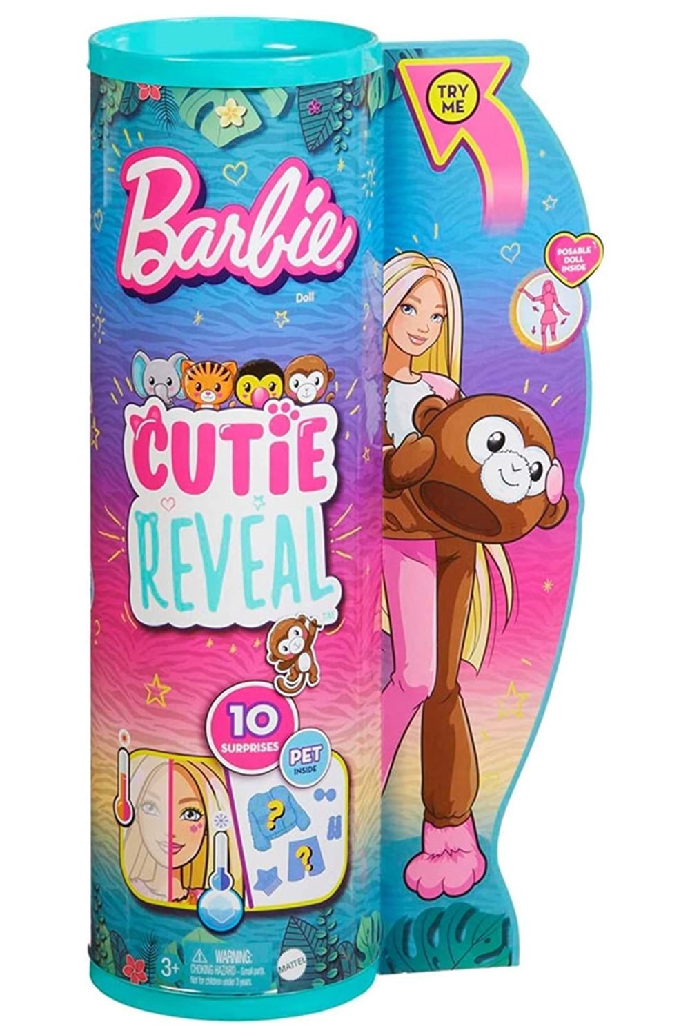 Barbie Cutie Reveal Tropikal Orman Serisi Maymun HKR01