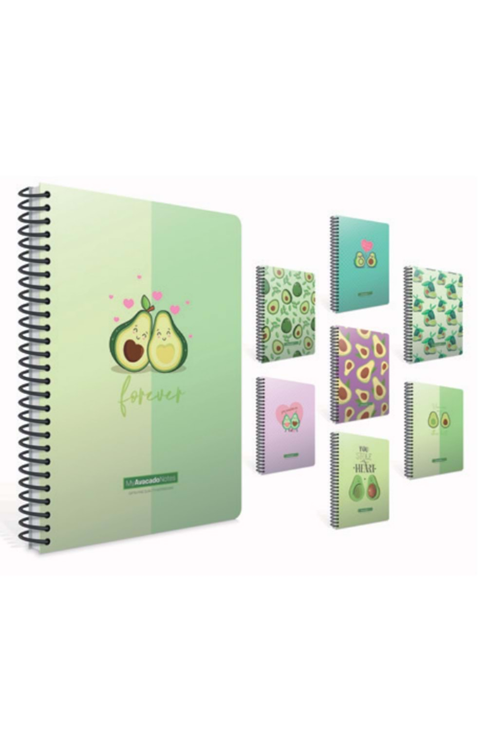 Gıpta Avocado A4 80 Yaprak Kareli Spiralli Defter 5820