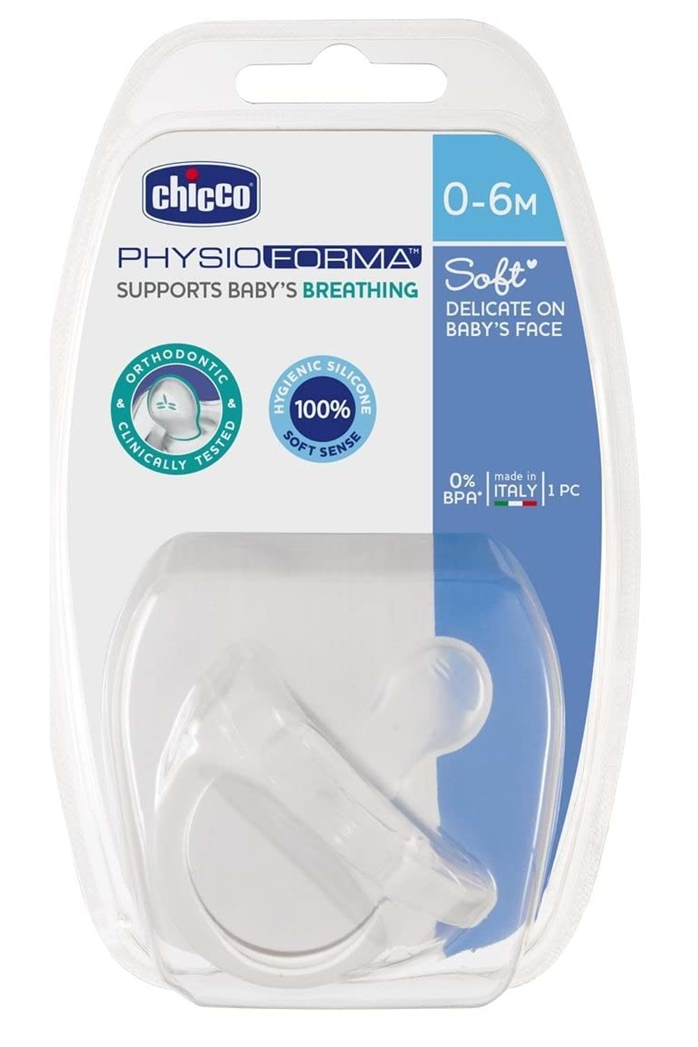 Chicco Physio Soft Silikon Emzik Damaklı 0-6 Ay